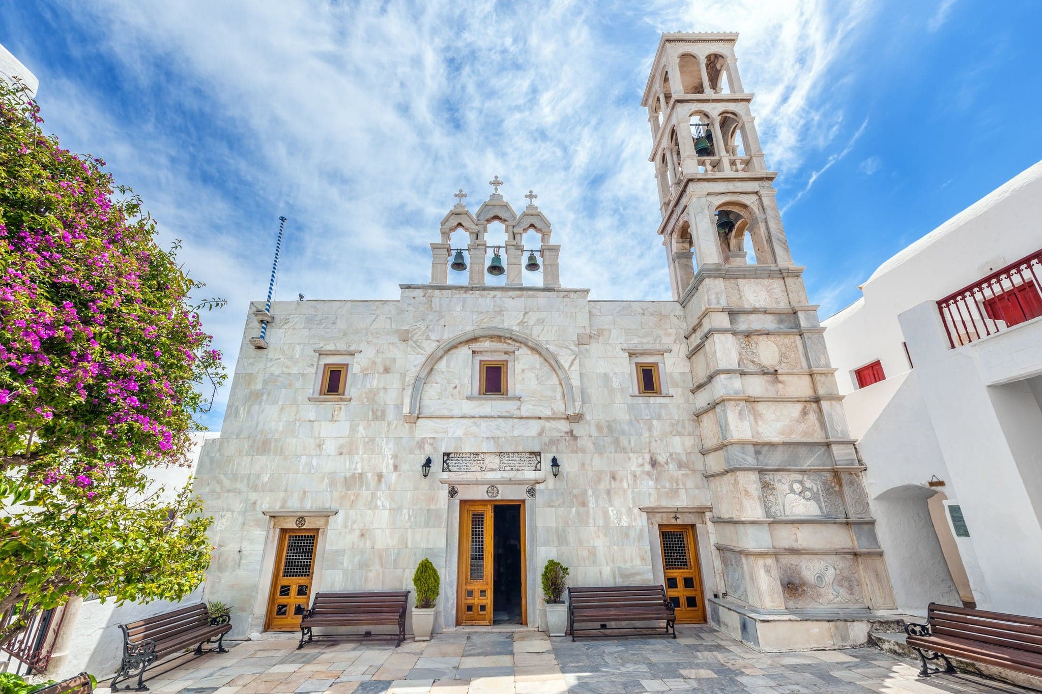 Monastery of Panagia Tourliani in Ano Mera, Mykonos, Cyclades, Greece