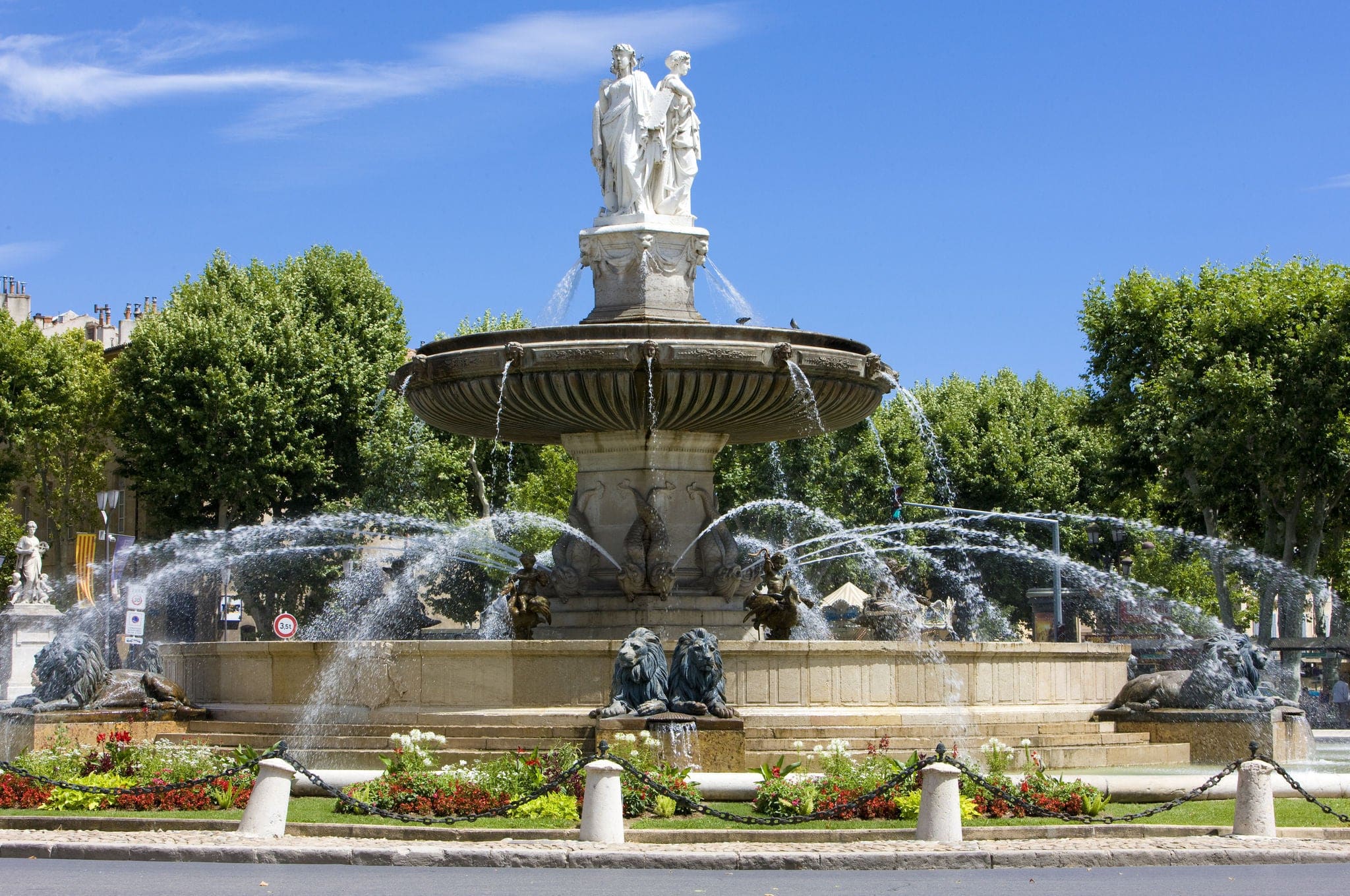 fountain at La Rotonde, Aix-en-Provence, Provence, France