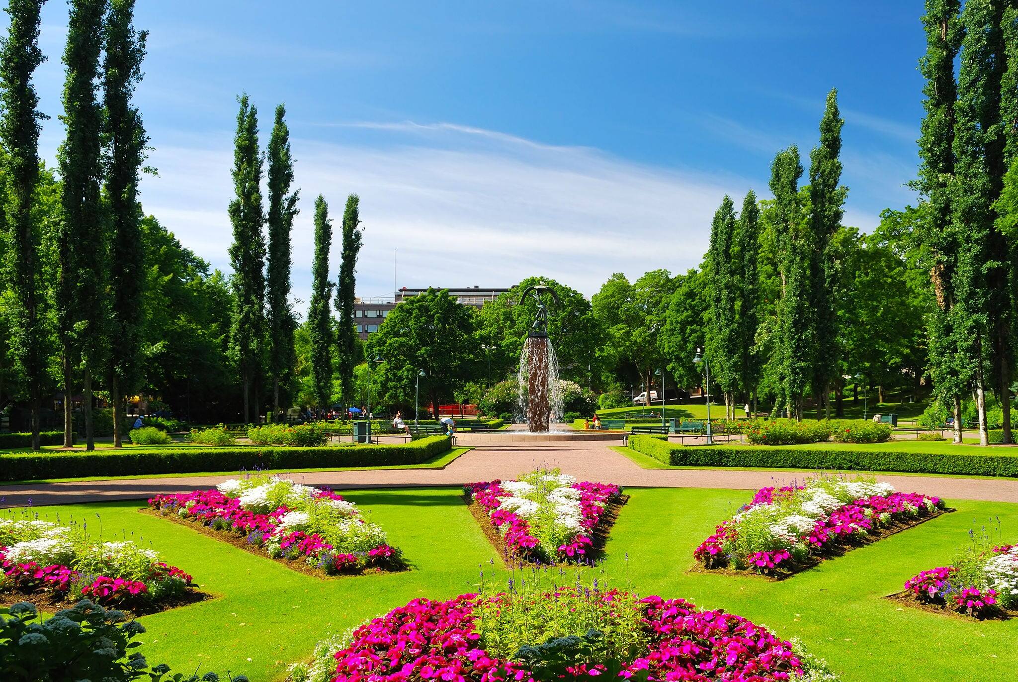 The Sibelius park in the center of Kotka, Finland.