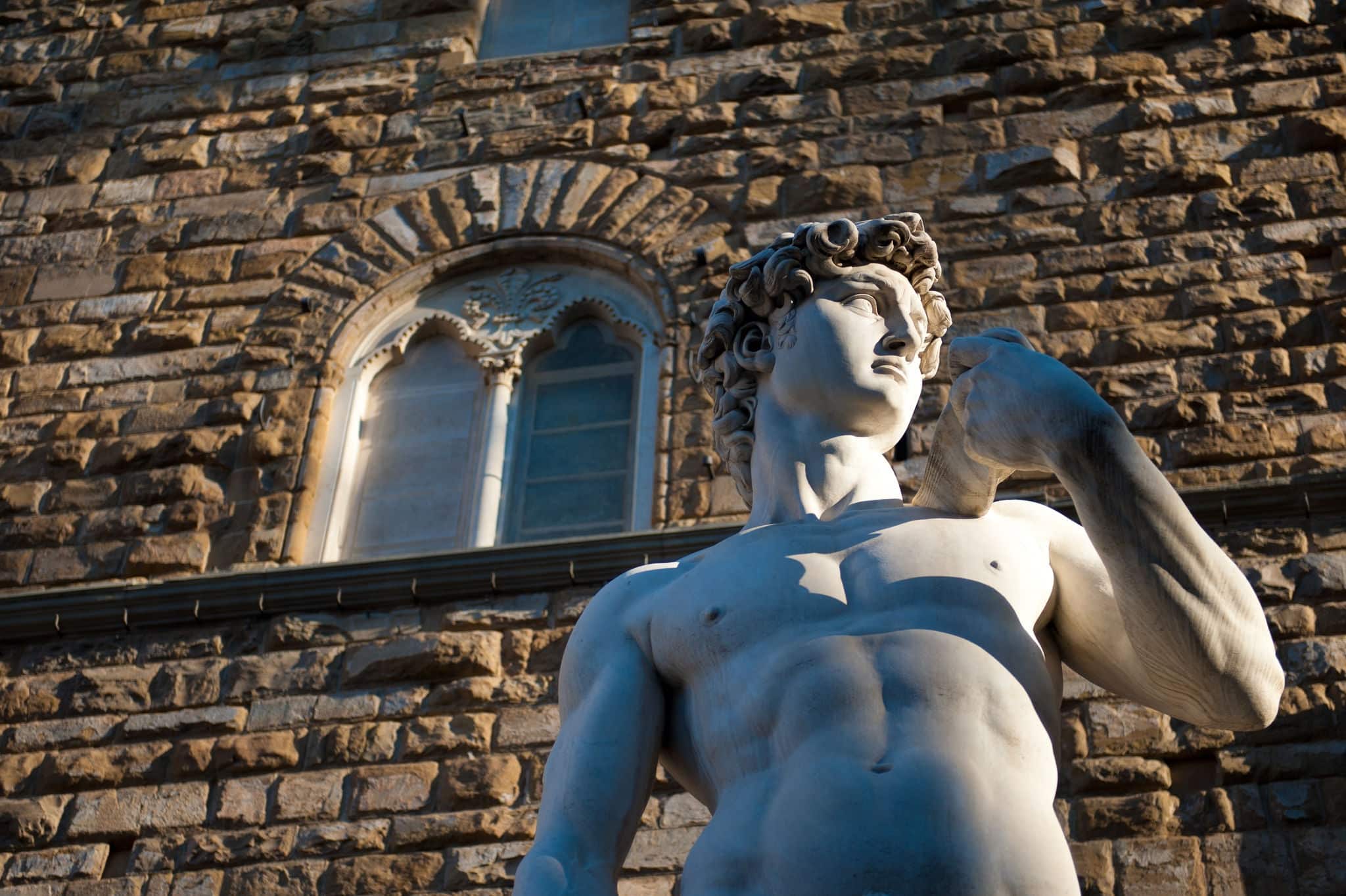 Michelangelo's David statue in Florence, Italy