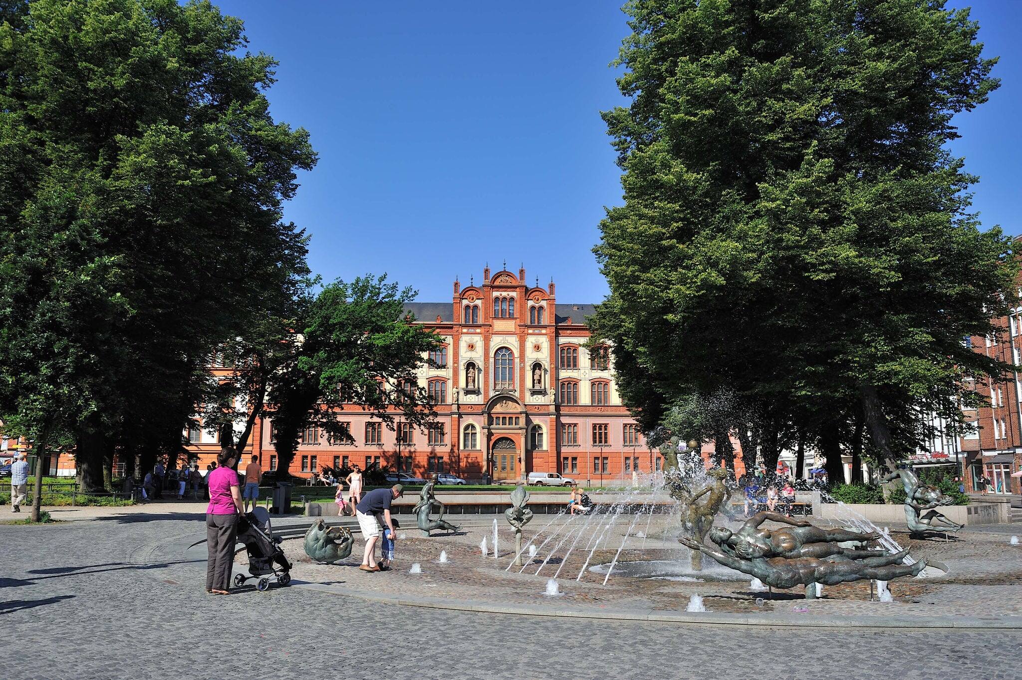 Rostock University square baltic coast, Germany