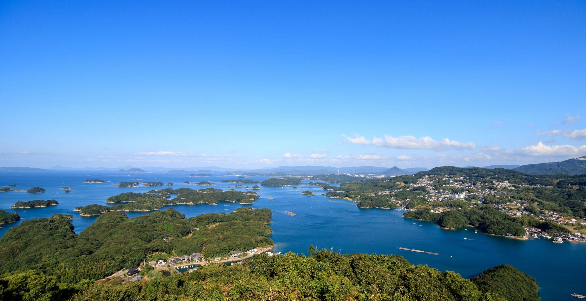 Ninety Nine islands in Sasebo, Nagasaki, Japan.