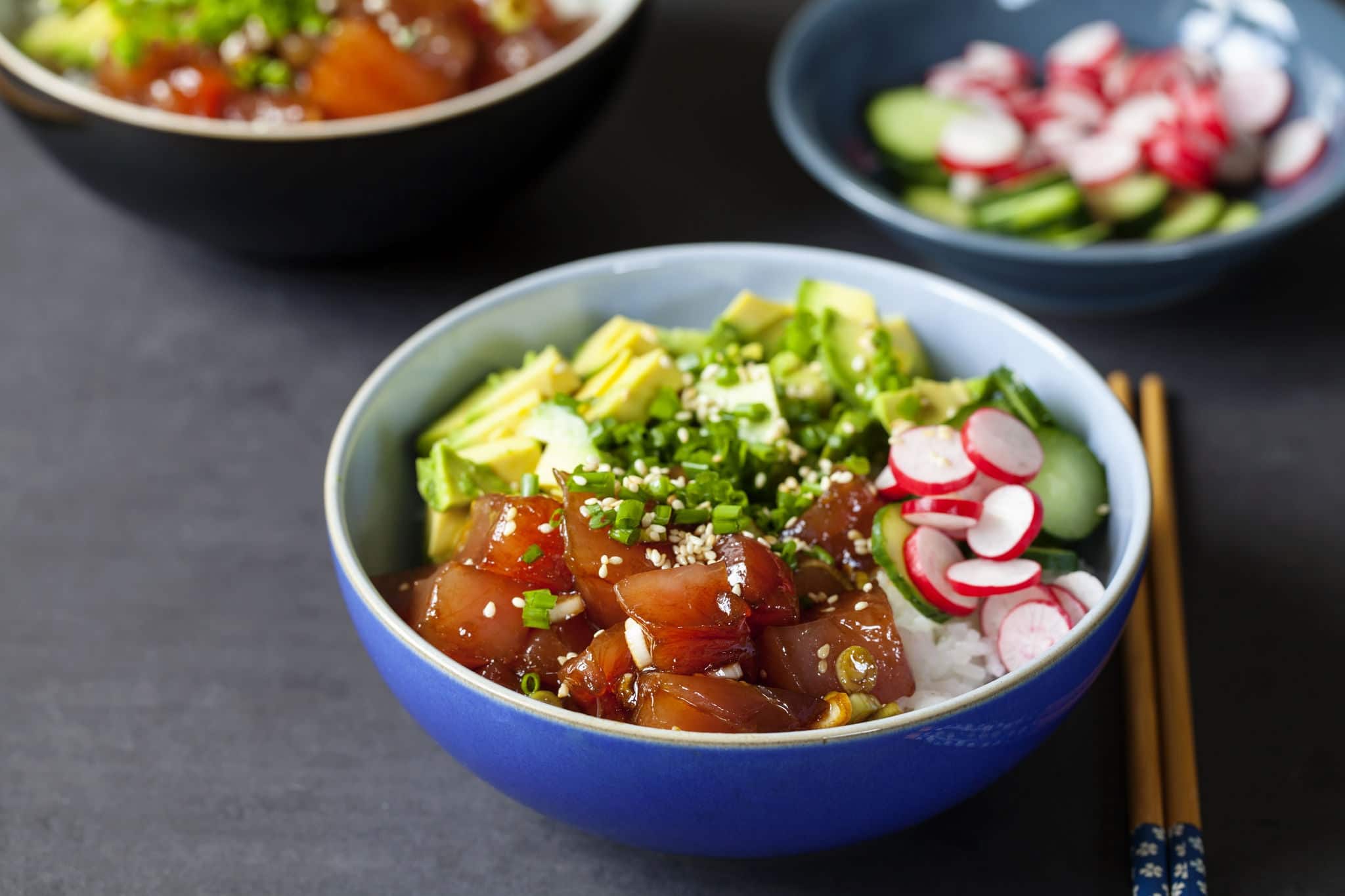 Traditional Hawaiian tuna poke