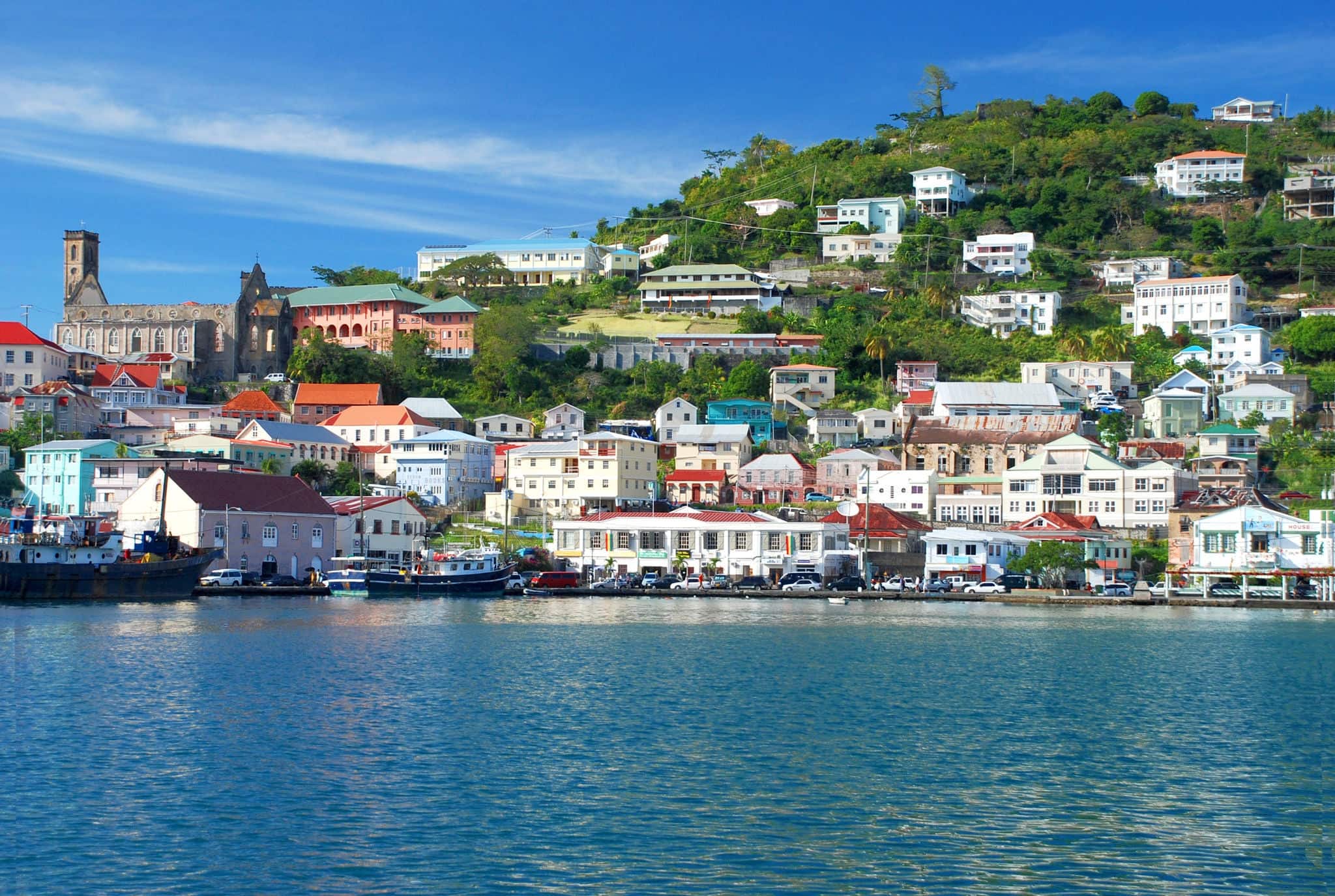 View of the island Grenada, St. George's,  Caribbean