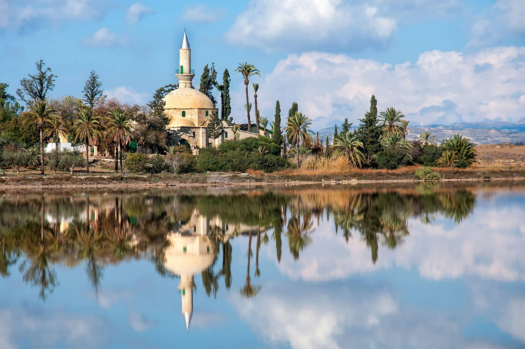 Hala Sultan Tekke or Mosque of Umm Haram is a Muslim shrine on the west bank of Larnaca Salt Lake in Cyprus.