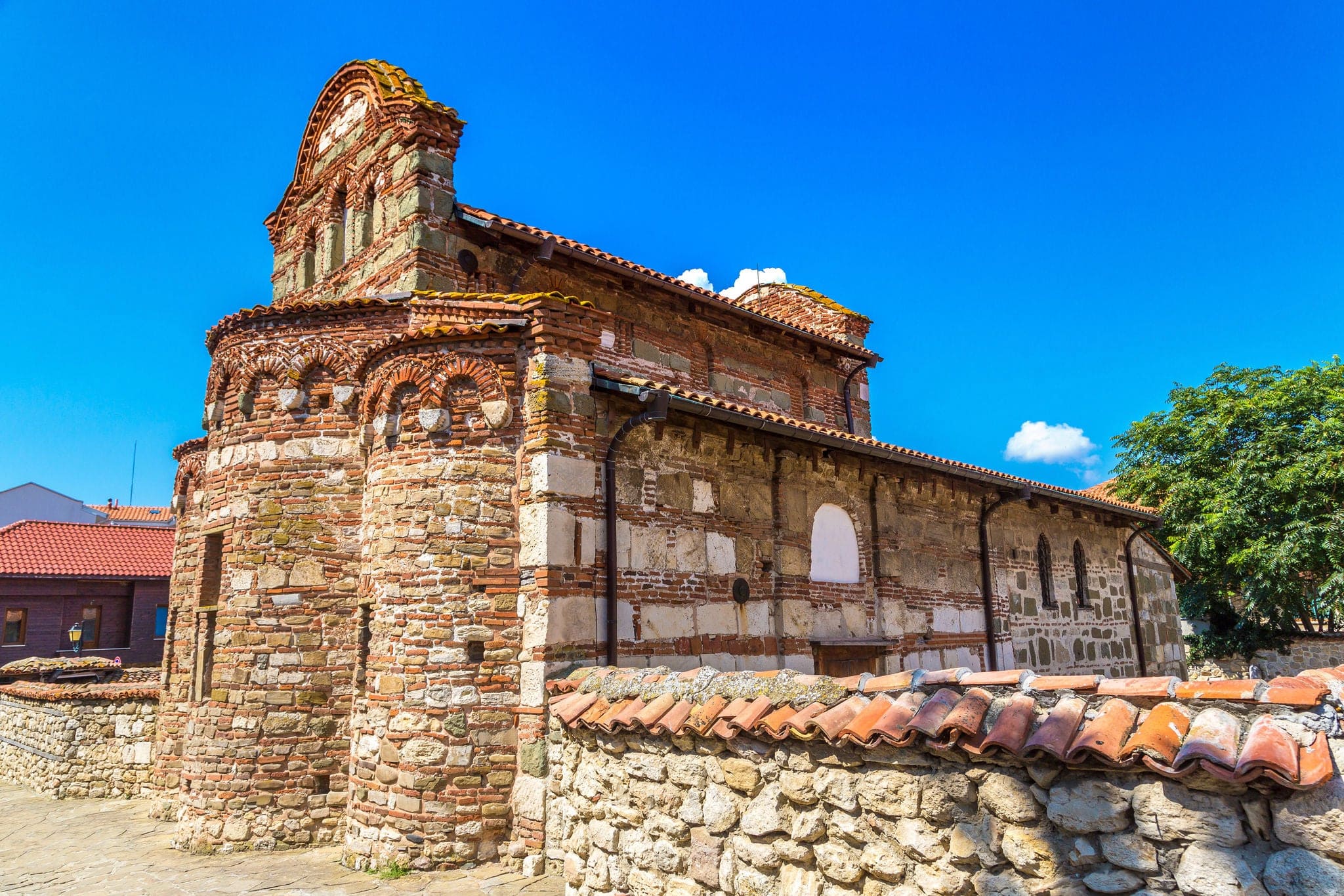 Church of Saint Stephen in Nessebar, Bulgaria in a beautiful summer day