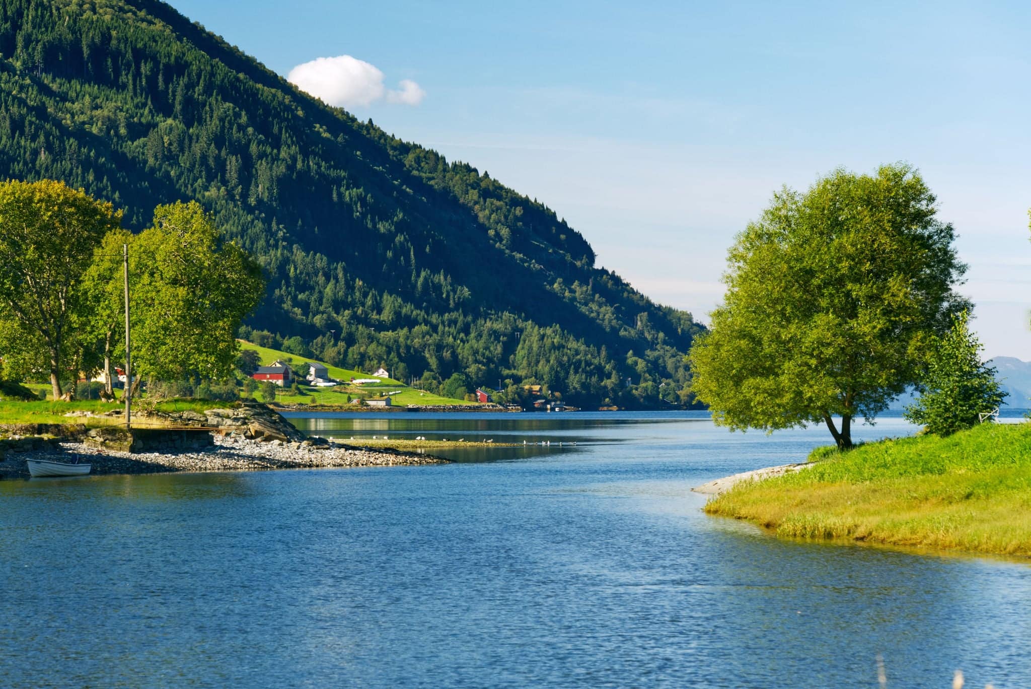 River course at Nordfjordeid in Norway