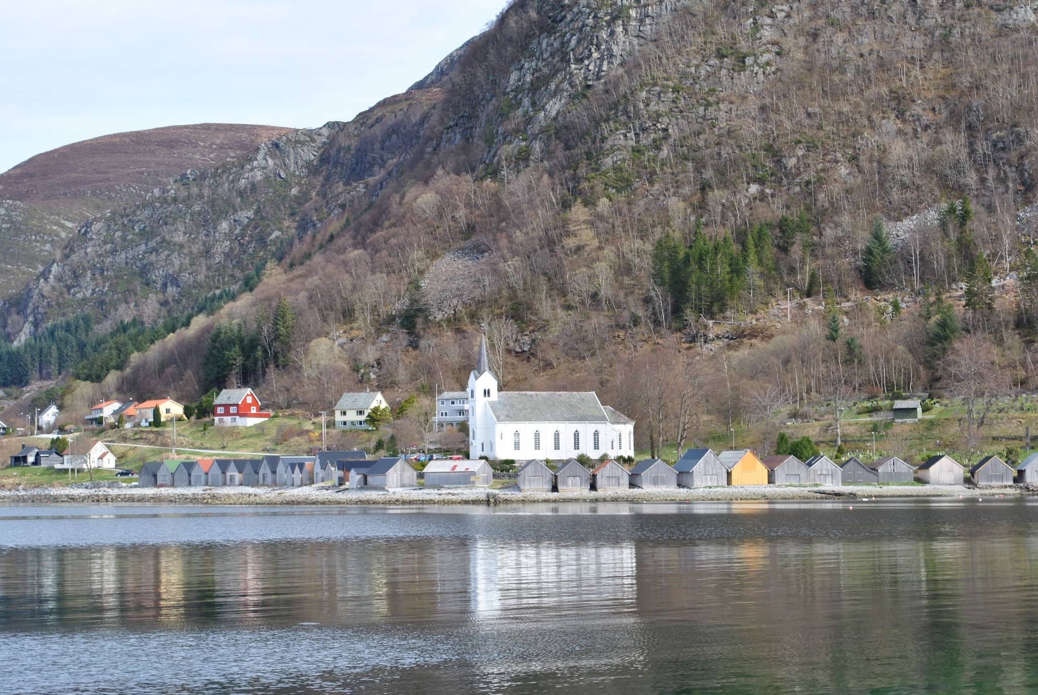Scenic Landscapes at the Coast of Norway by the Fjords near Maloy and Kannesteinen Rock, Raudberg and Vagsoy
