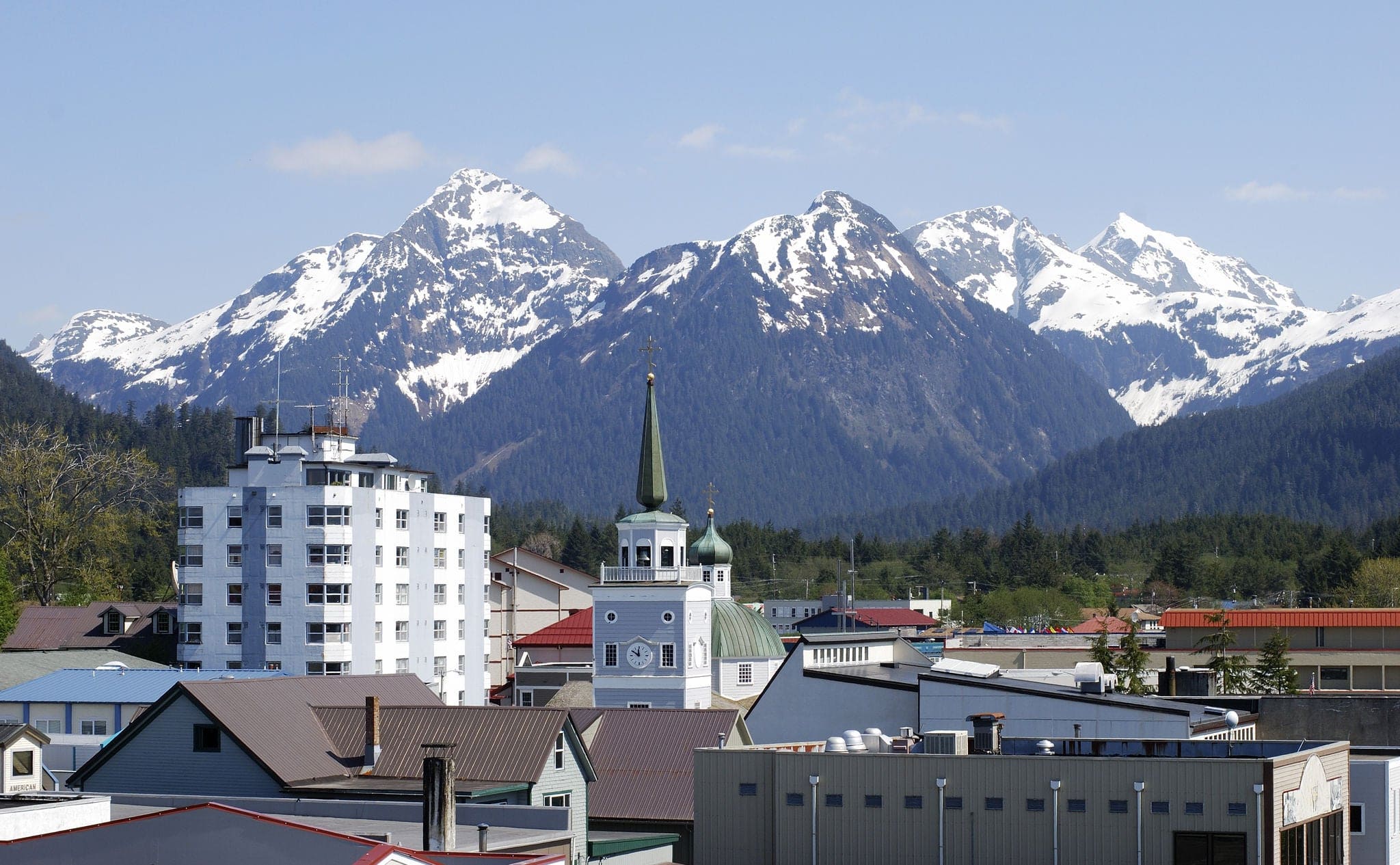 The view of Sitka downtown, Alaska.