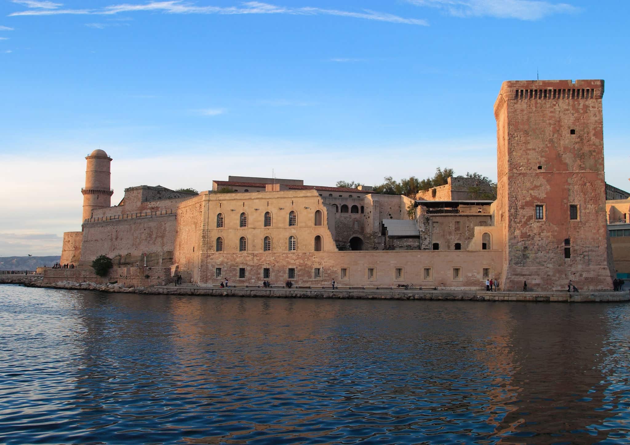 France Marseilles 17th Century Fort Saint-Jean incorporating the Commandry of the Knights Hospitaller of Saint John at harbor entrance