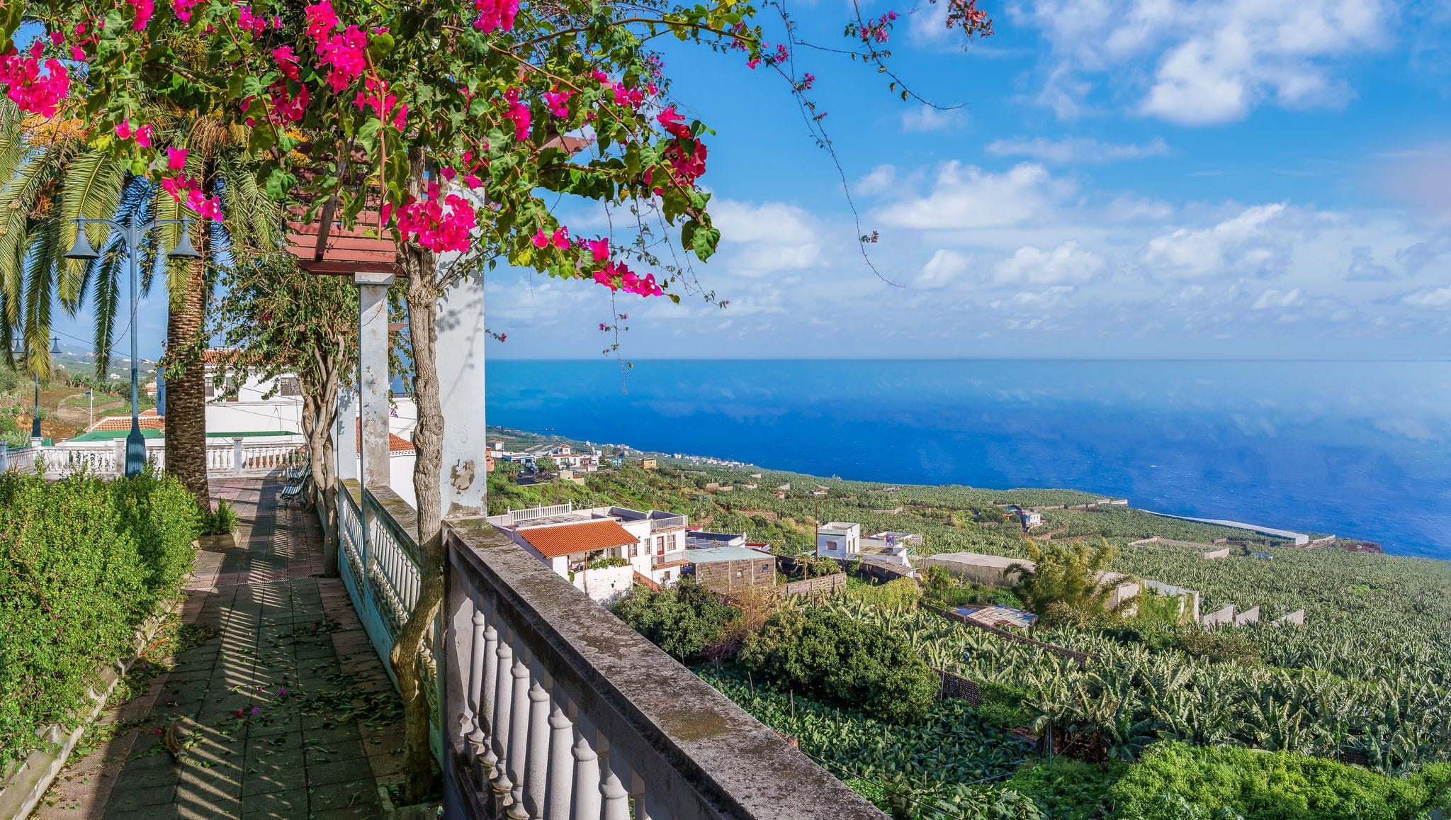 Landscape with north coast of La Palma, Canary Islands, Spain.