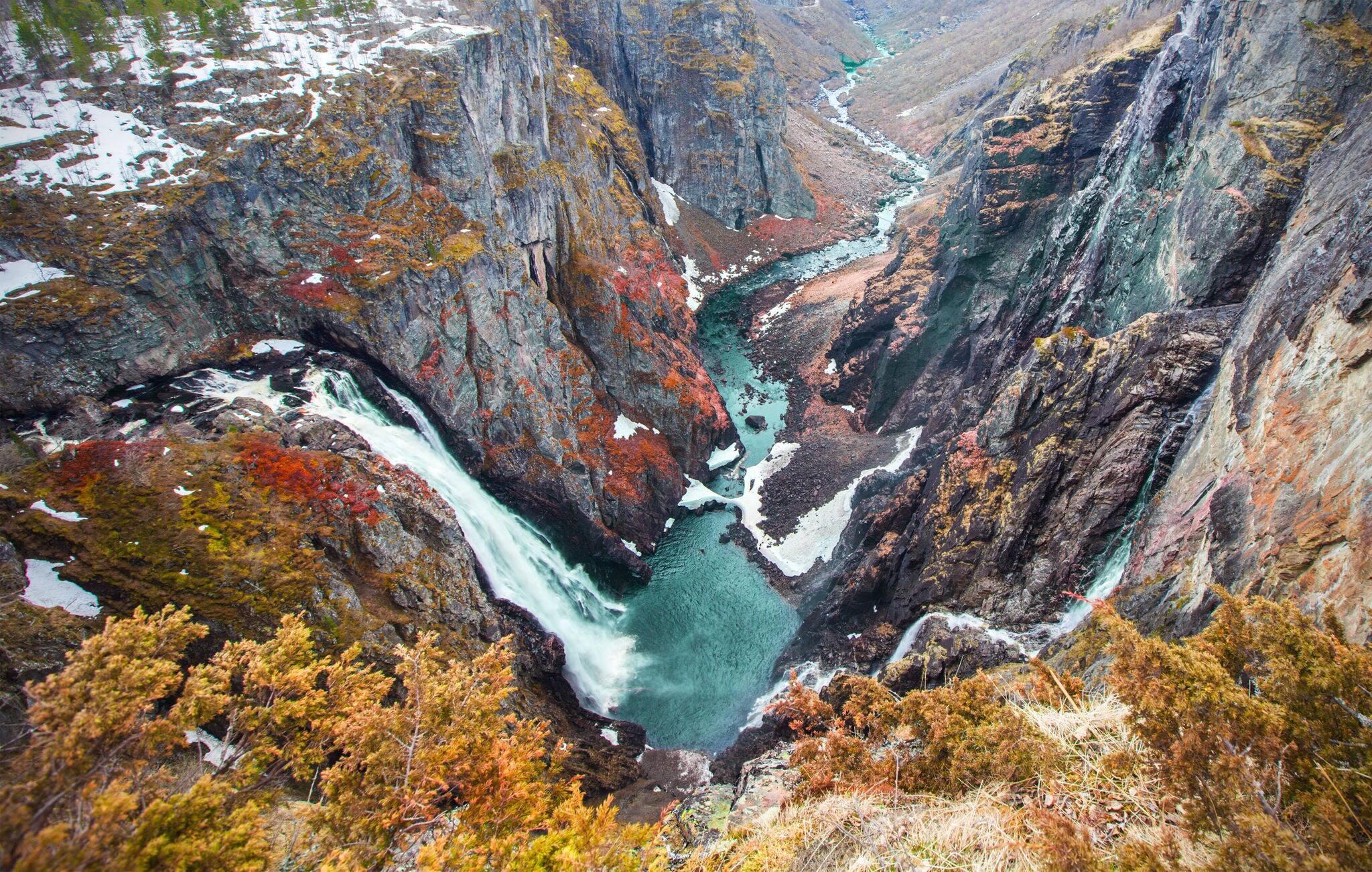 Voringsfossen waterfall, Norway. HDR