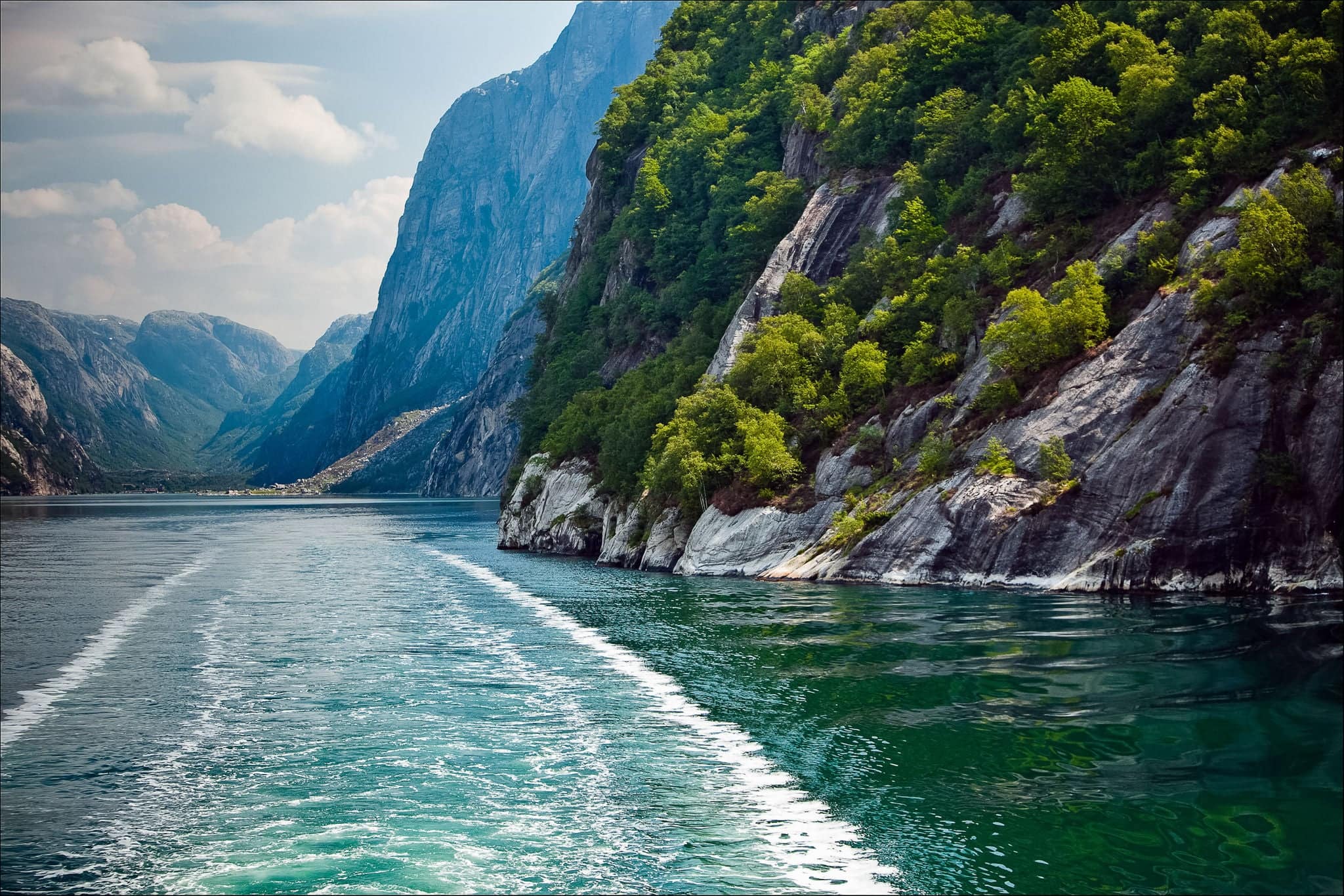 very beautiful natural landscape at geirangerfjord in norway