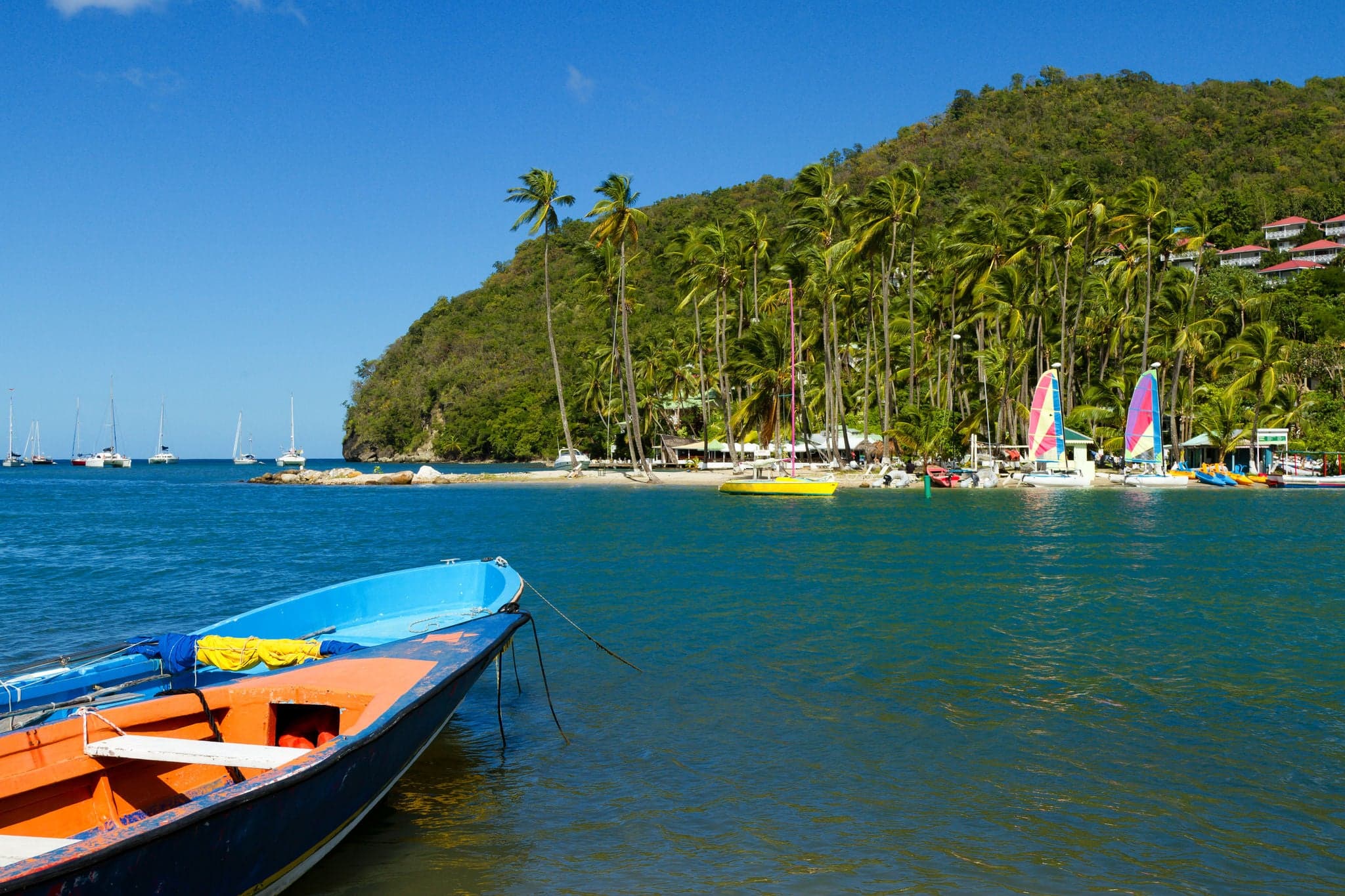 Scenery at Marigot Bay in St Lucia