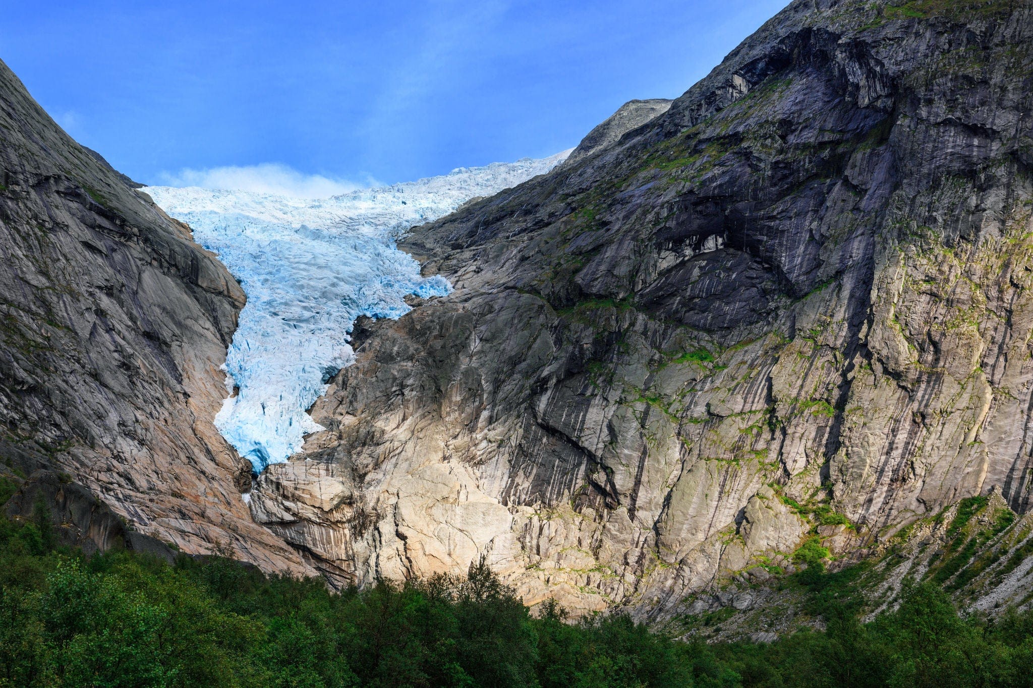 Briksdal glacier, close-up, Olden, Norway