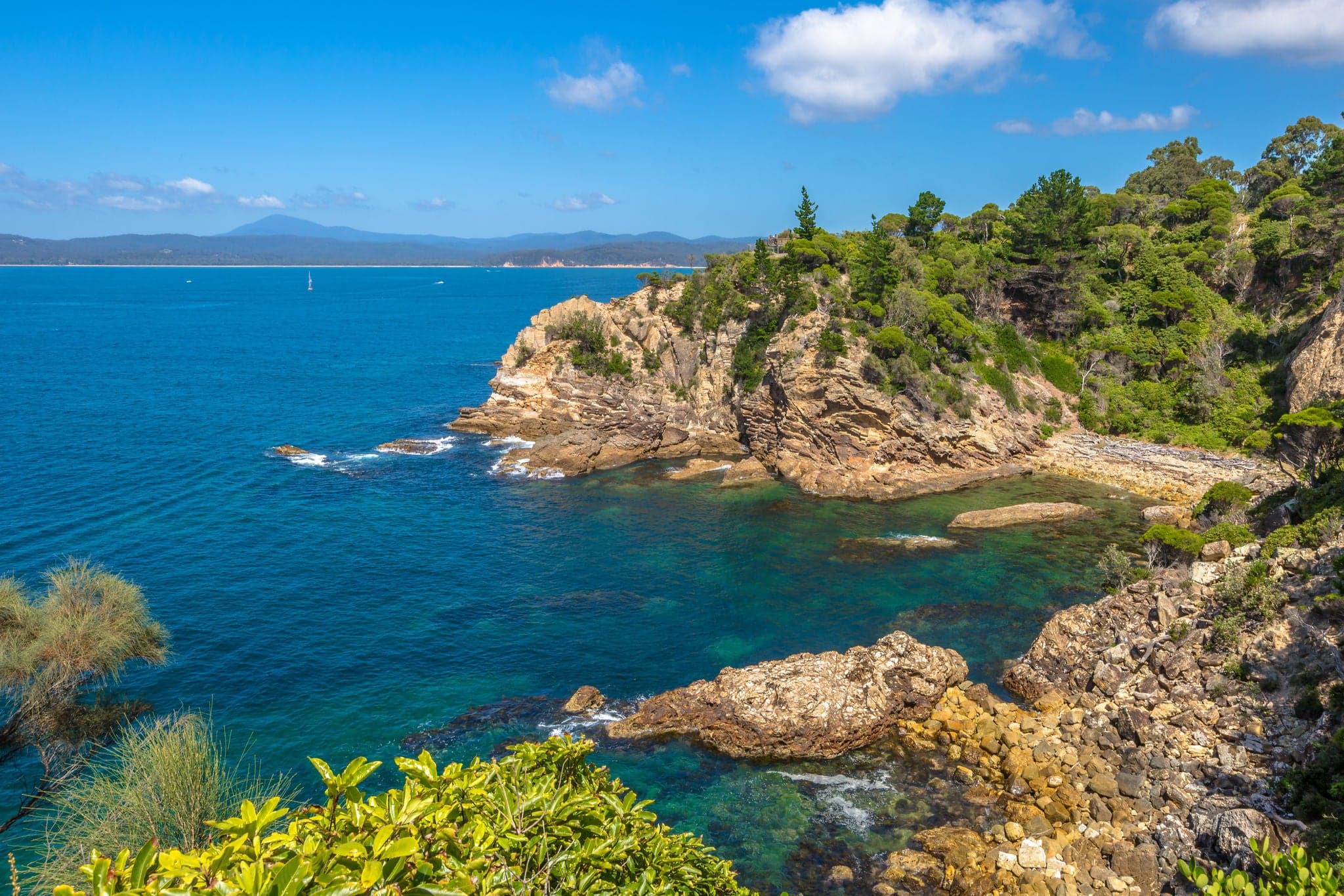 Rotary Park lookout in Eden in the sapphire coast, situated on the magnificent waters of Twofold Bay, is a coastal town in the South Coast region of New South Wales, Australia.