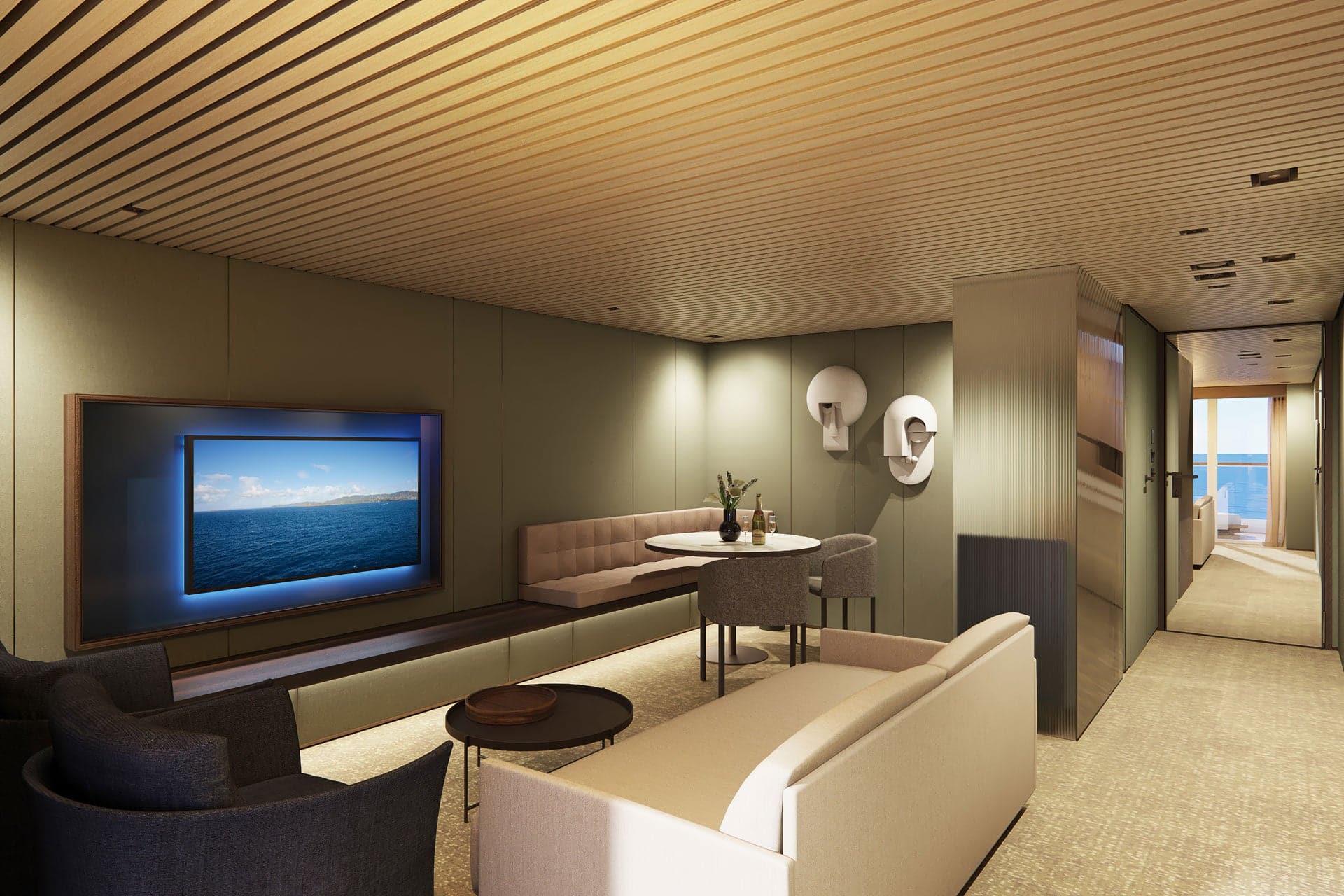The Haven Owner’s Suite with Large Balcony Living Room