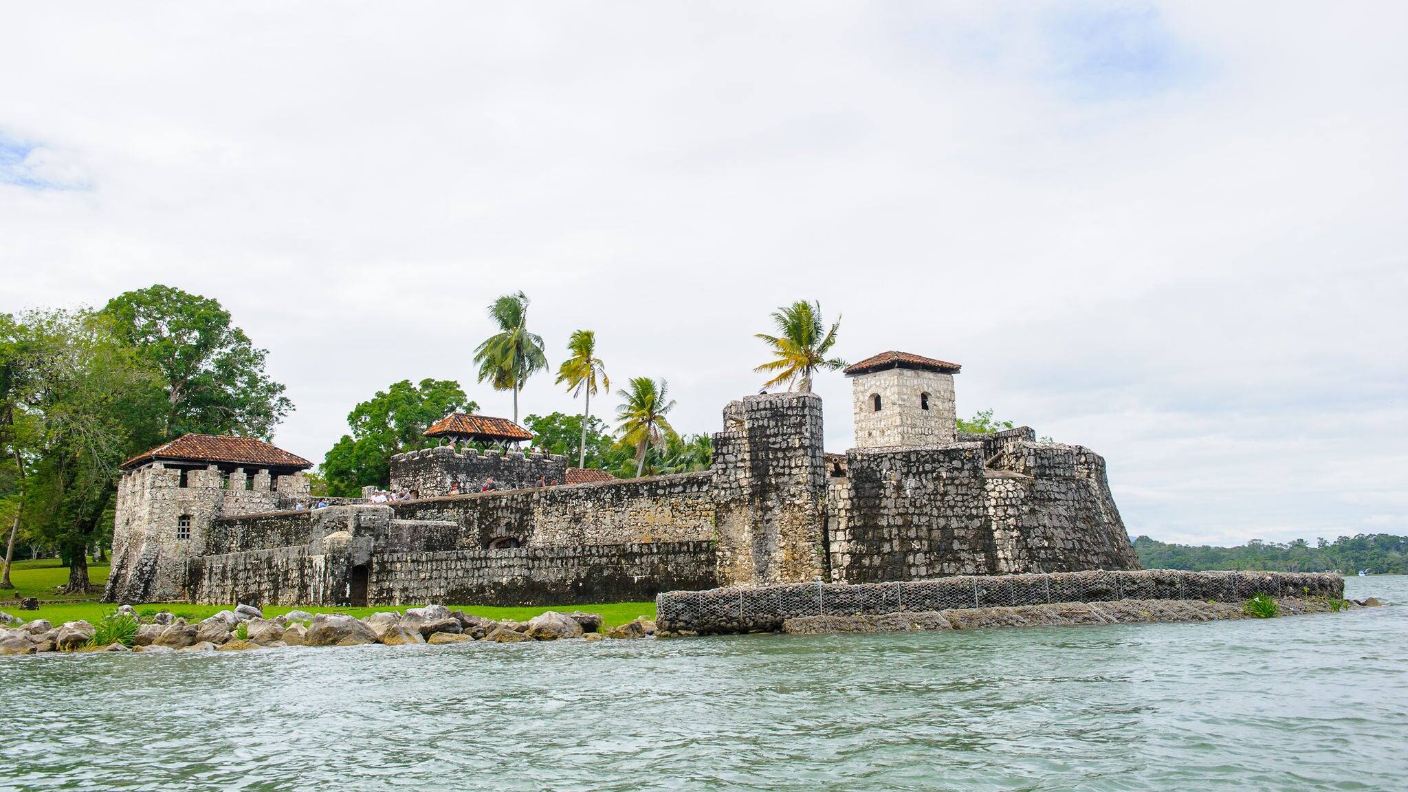 Fortress over the lake Amatitlan, Guatemala
