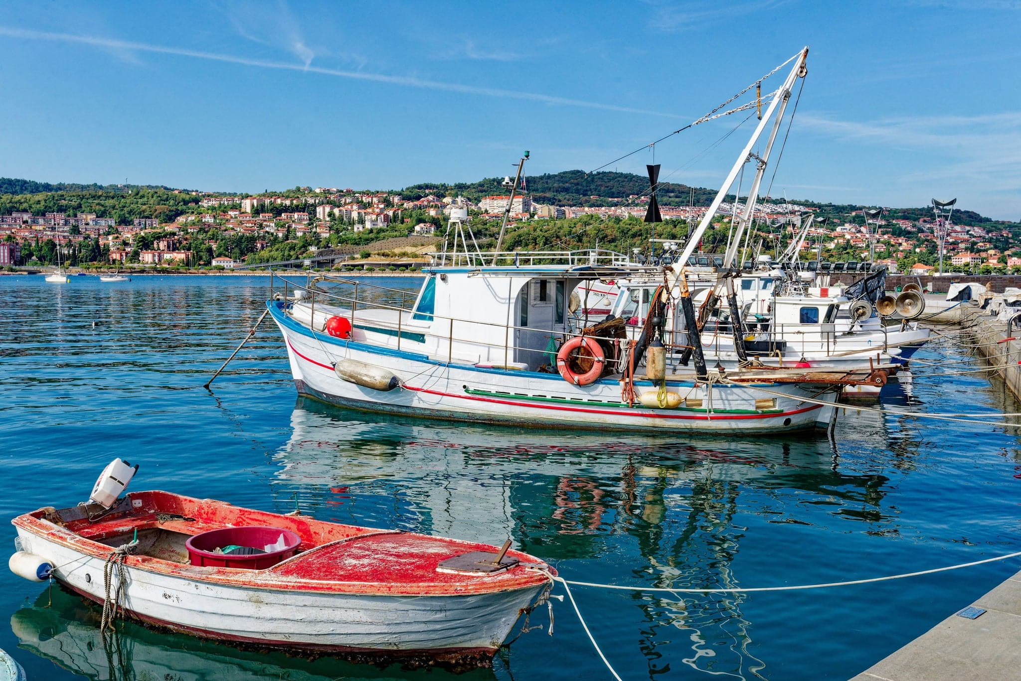 Barcos en el puerto de Koper (Eslovenia)