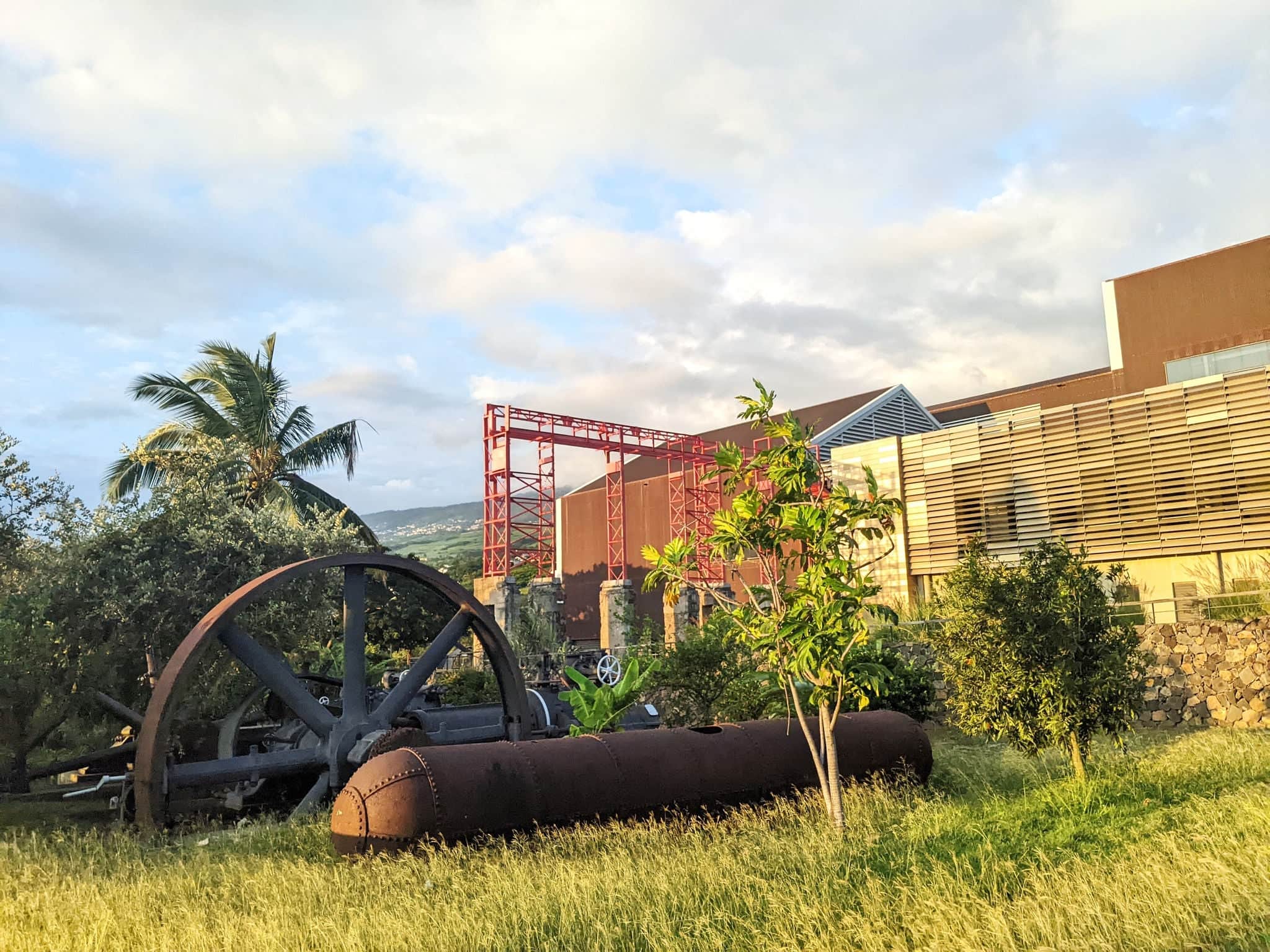 Gardens of the museum " Musée Stella Matutina ", old sugar rafinery and factory in Saint Leu in La Réunion island, la reunion, France
