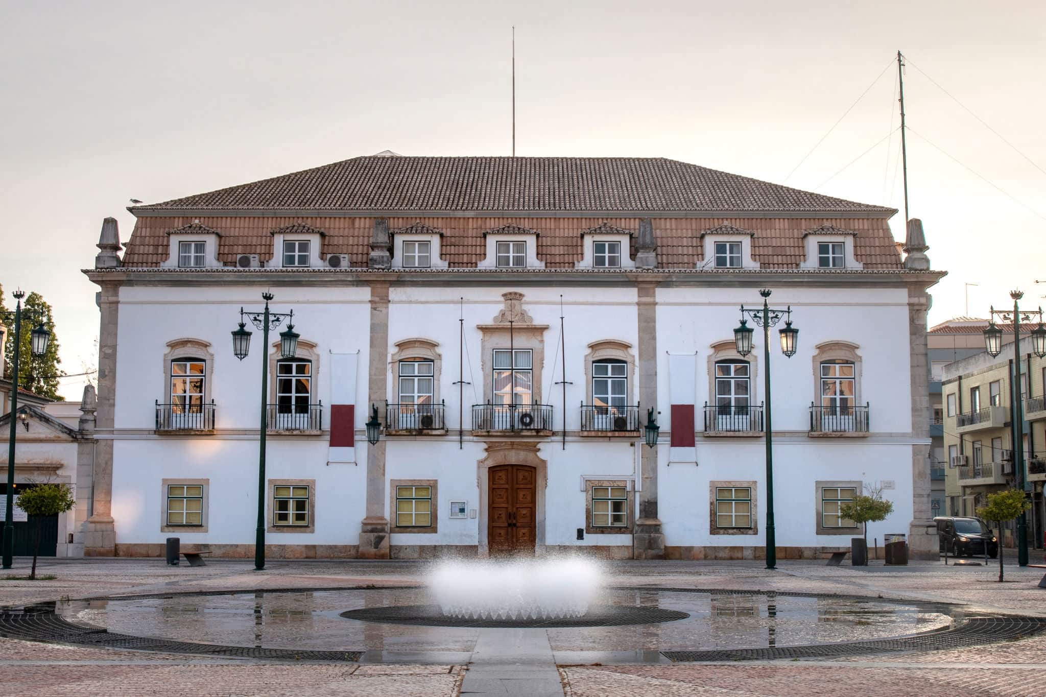 View of the Portimao city hall building located in Portugal.