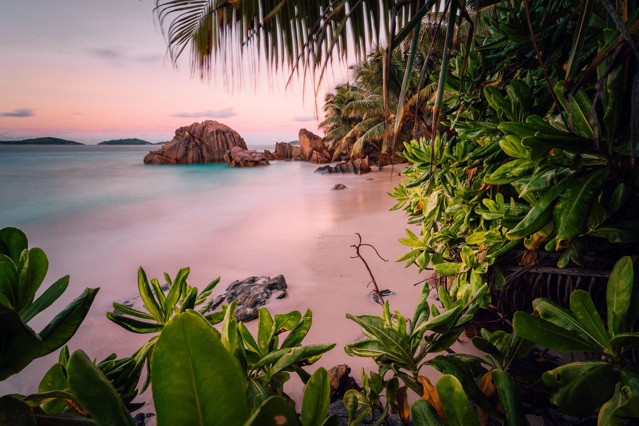 Paraíso exótico en la isla La Digue, Seychelles.