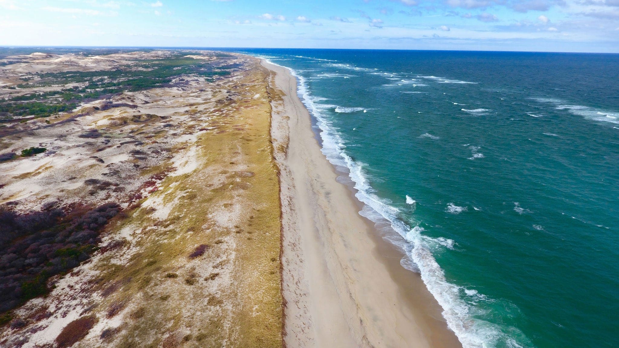 Cape Cod National Seashore Aerial at the Atlantic Ocean