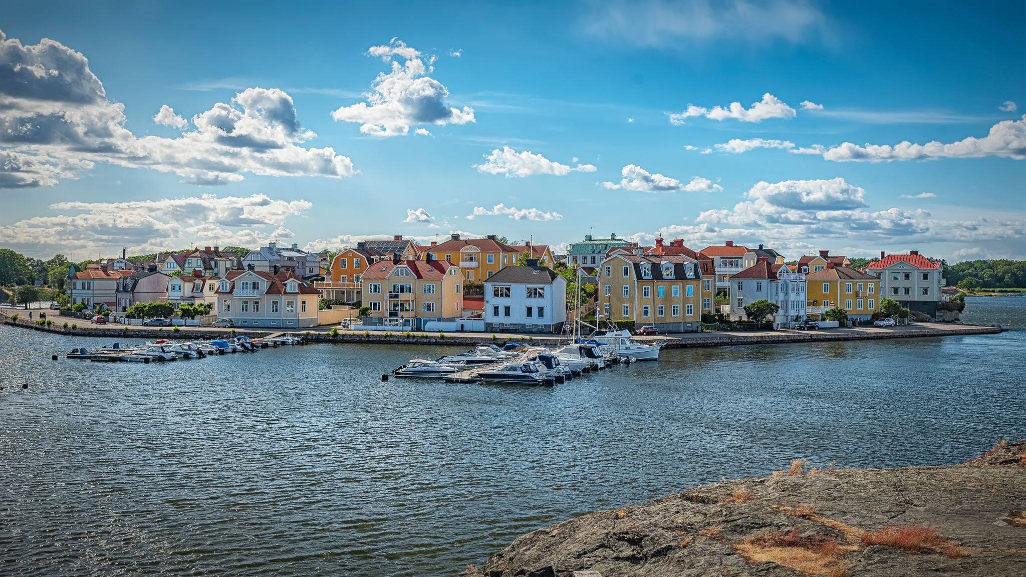 A view of ekholmen island at Karlskrona in Sweden.