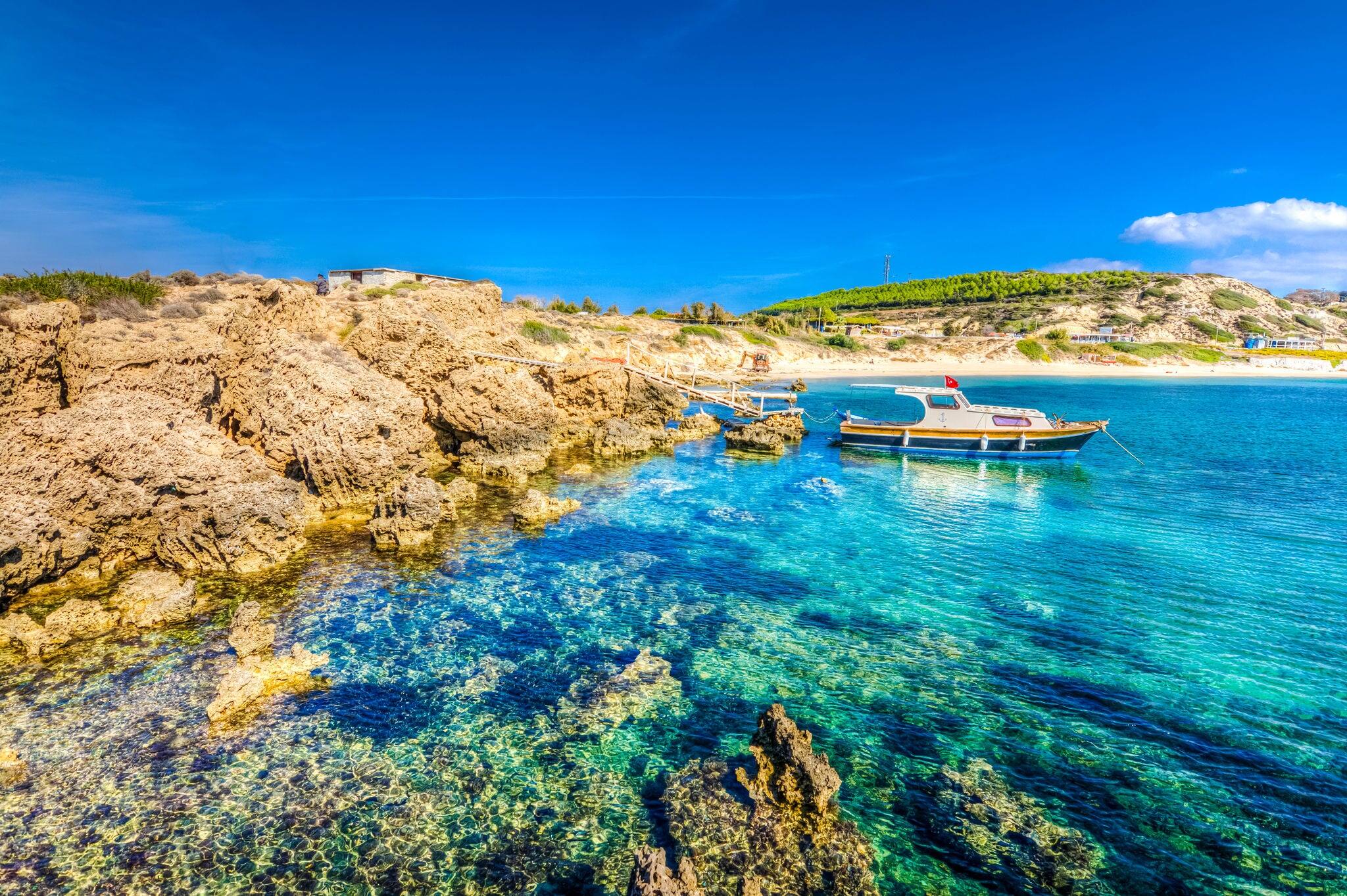 Ayazma Beach in Bozcaada Island