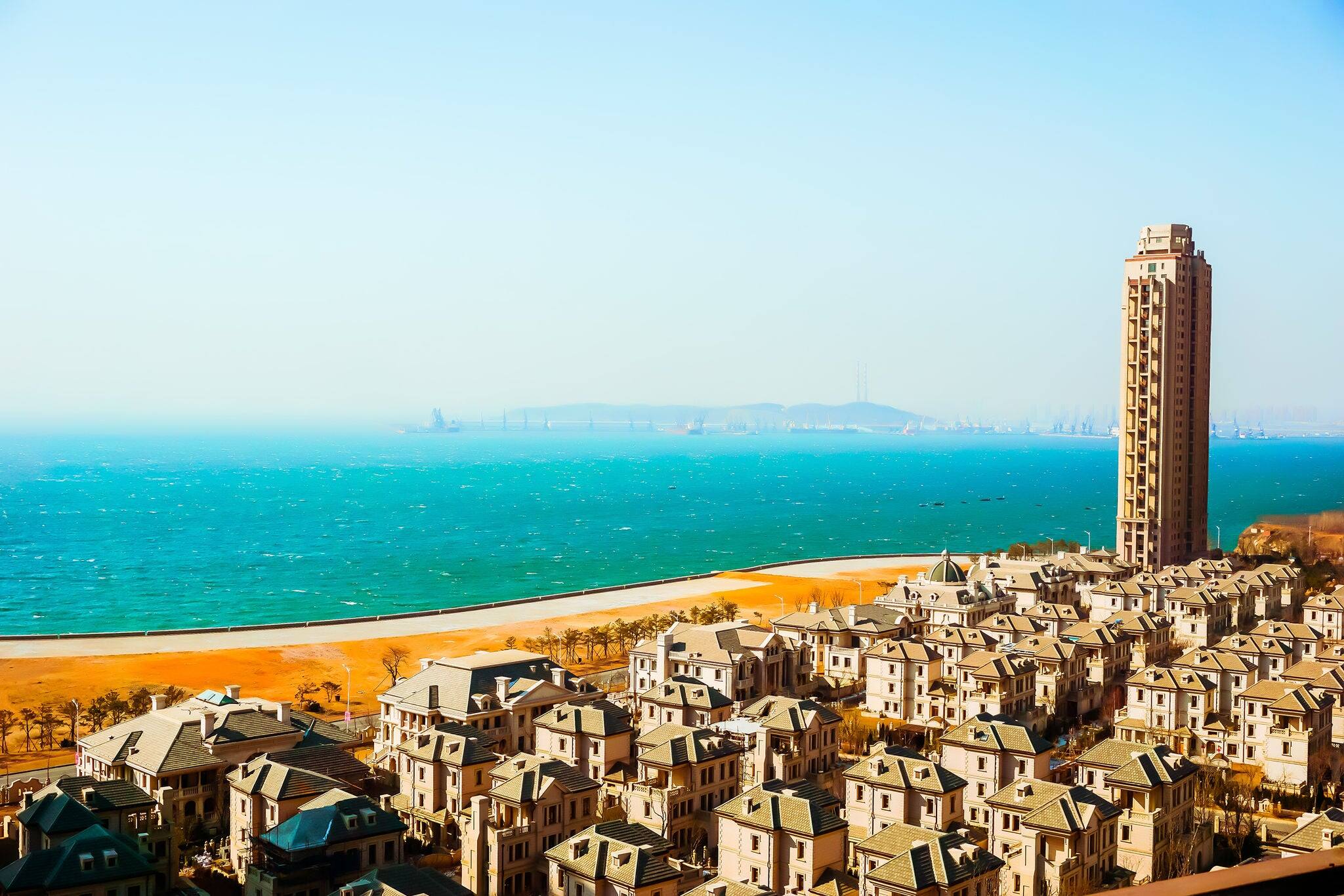 sea view in Dalian. New builded houses