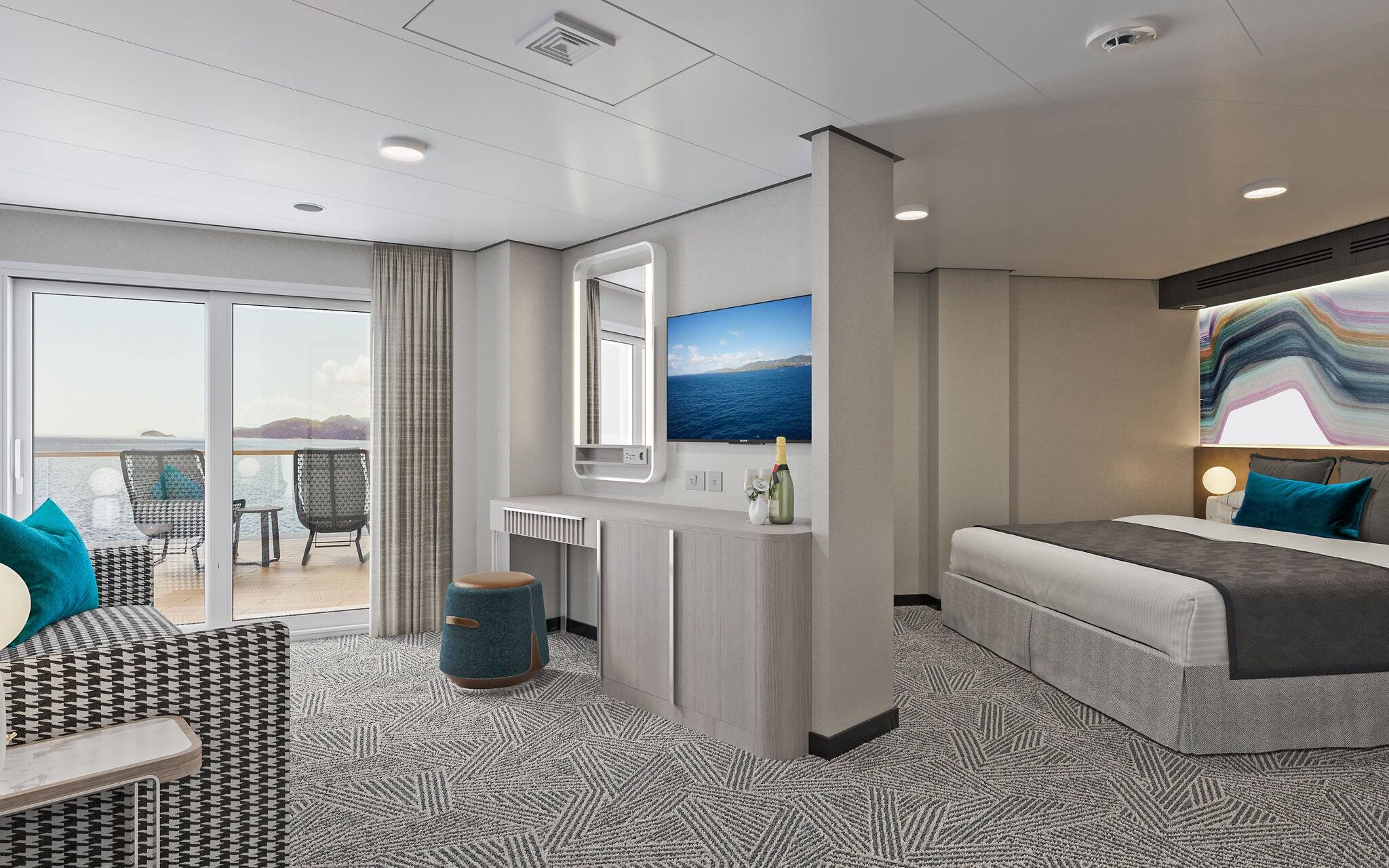 Aft-Facing Suite with Large Balcony