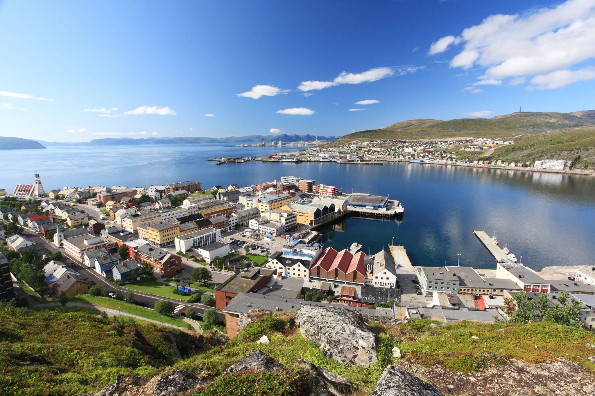 Hammerfest town in the north of Norway