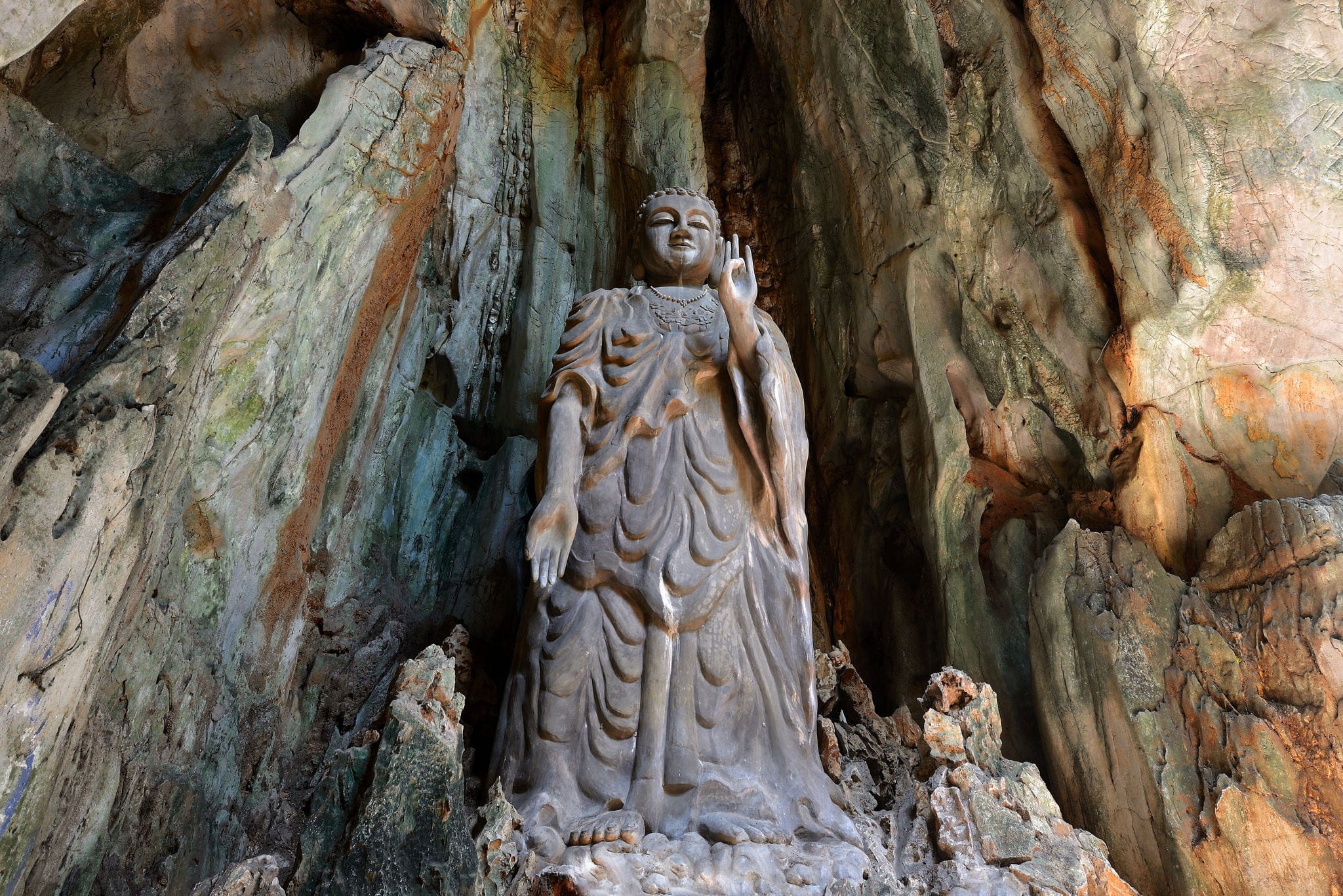 Budda statue in Marble mountains, Hoi An, Vietnam