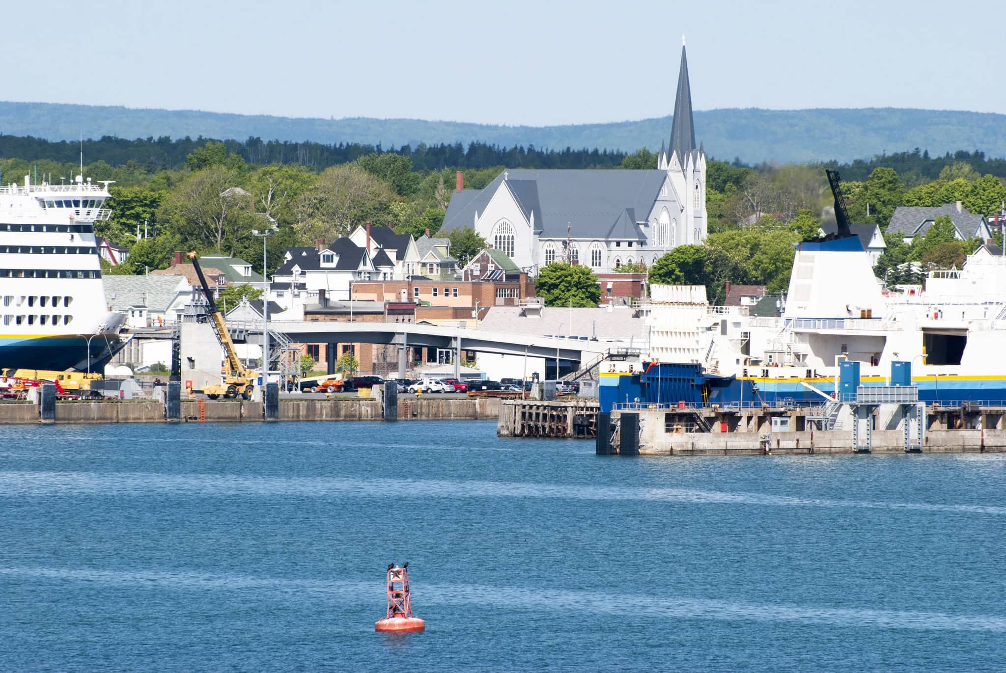 The view of Sydney, port of call in Nova Scotia, Canada.