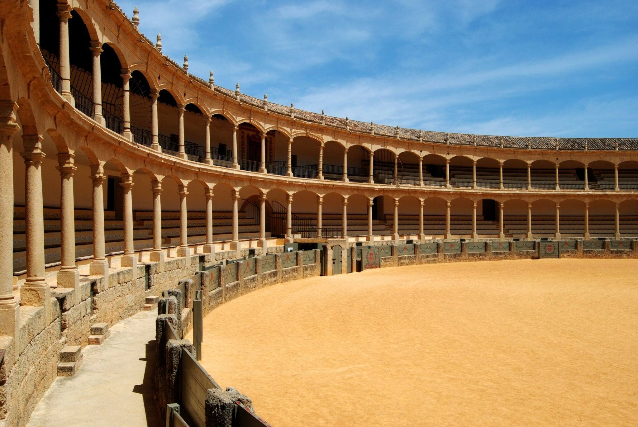 Spains oldest bullring built in 1785, Ronda, Malaga Province, Andalusia, Spain, Western Europe.