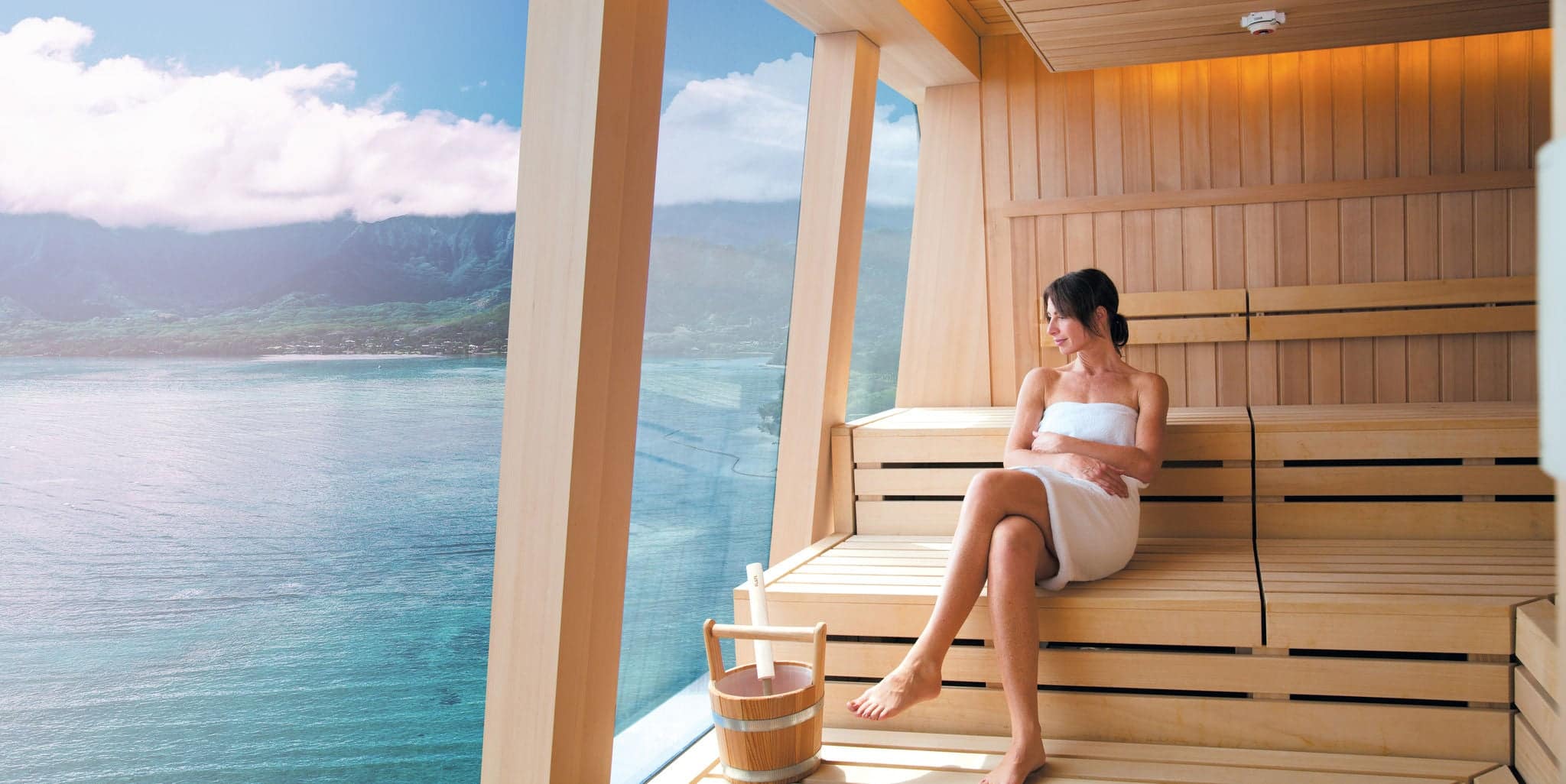 NCL Epic Sauna Spa Woman Hawaii