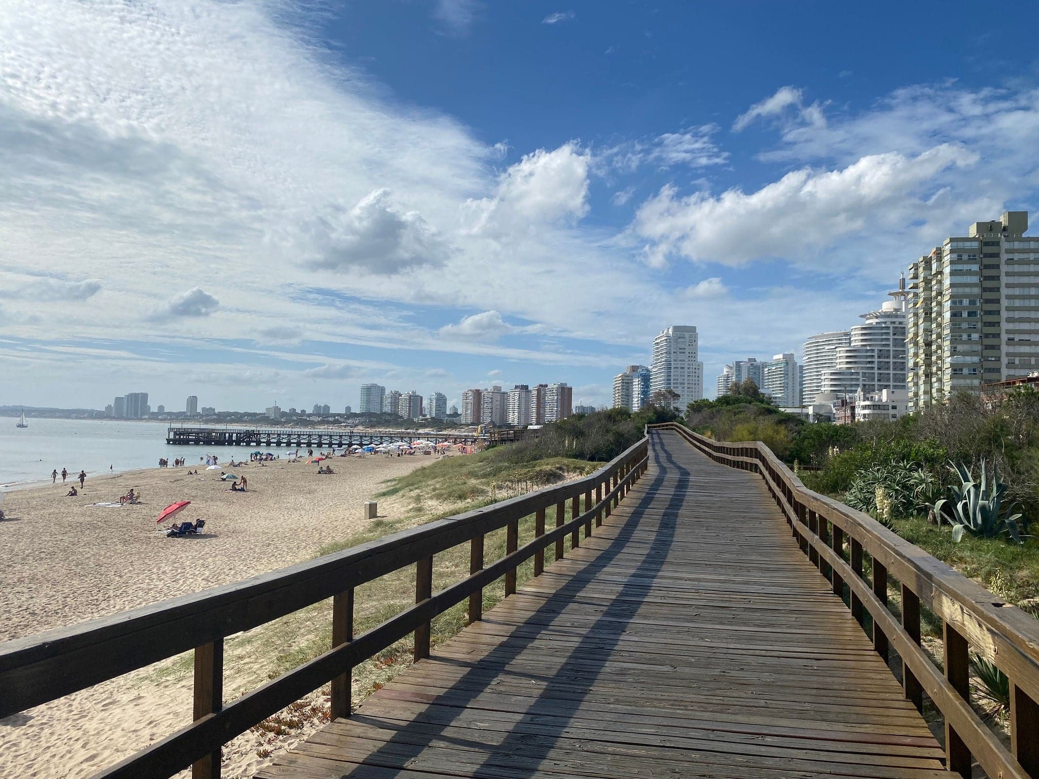 Beautiful view of the beach in Punta del Este, Uruguay