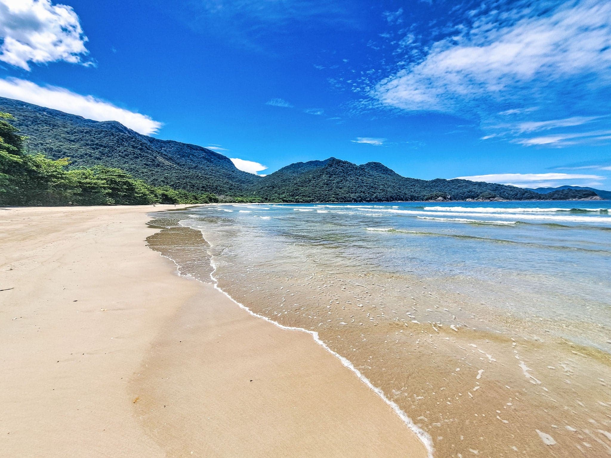 Dois Rios beach on Ilha Grande, Angra dos Reis, Rio de Janeiro, Brazil. Brazilian landscape. Tourism in southeast brazil.