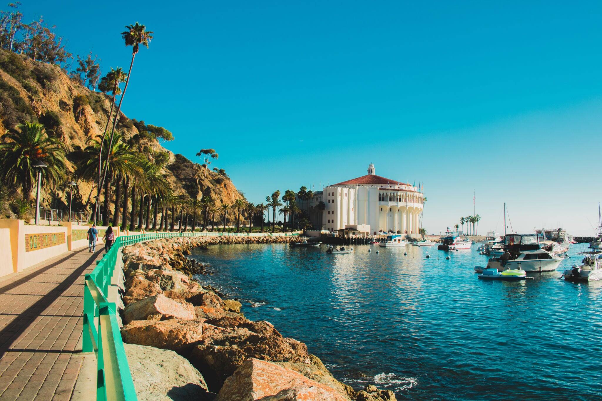 Shore at Avalon, Catalina Island, California.