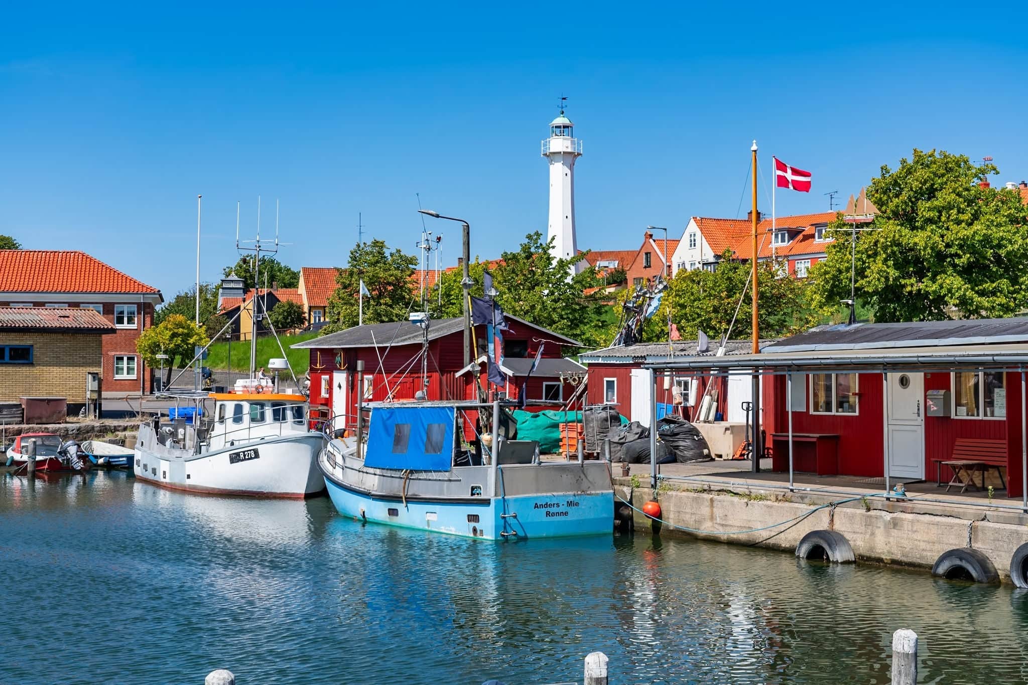 views around Ronne town on the ilsnad of Bornholm