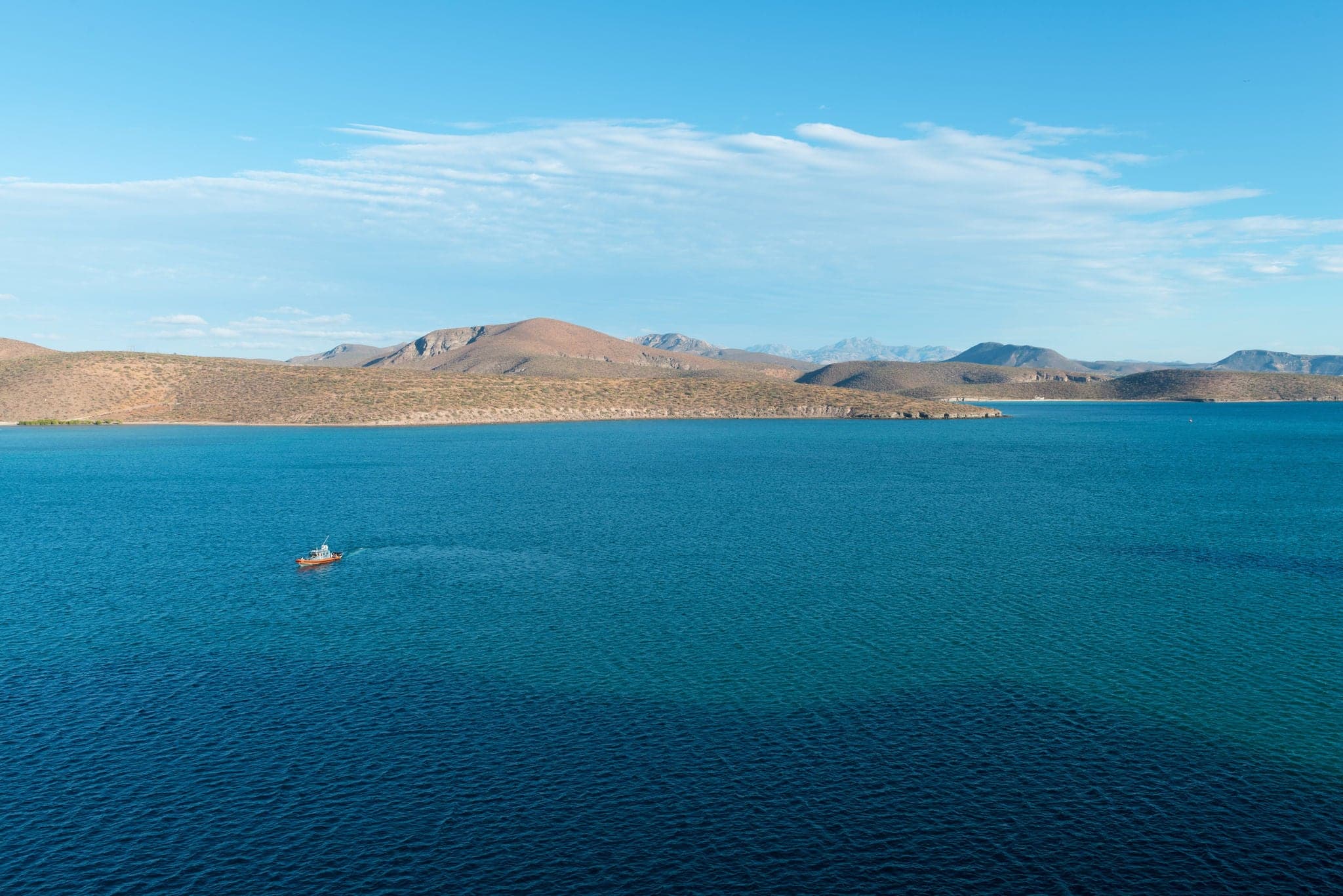 Boats in the Sea of Cortez, Pichilingue Harbor, La Paz, Baja California, Mexico