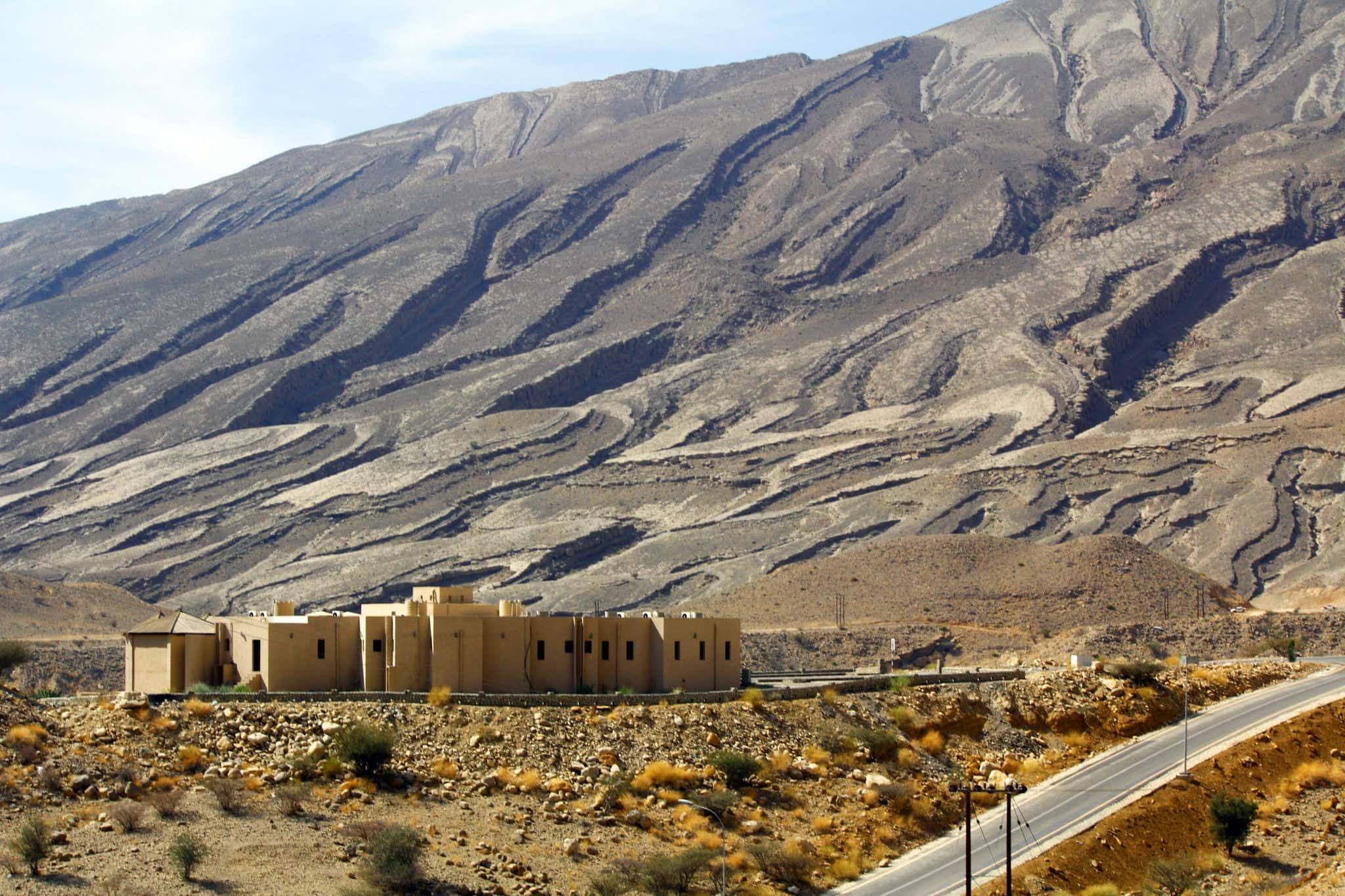 landscape of omani mountains