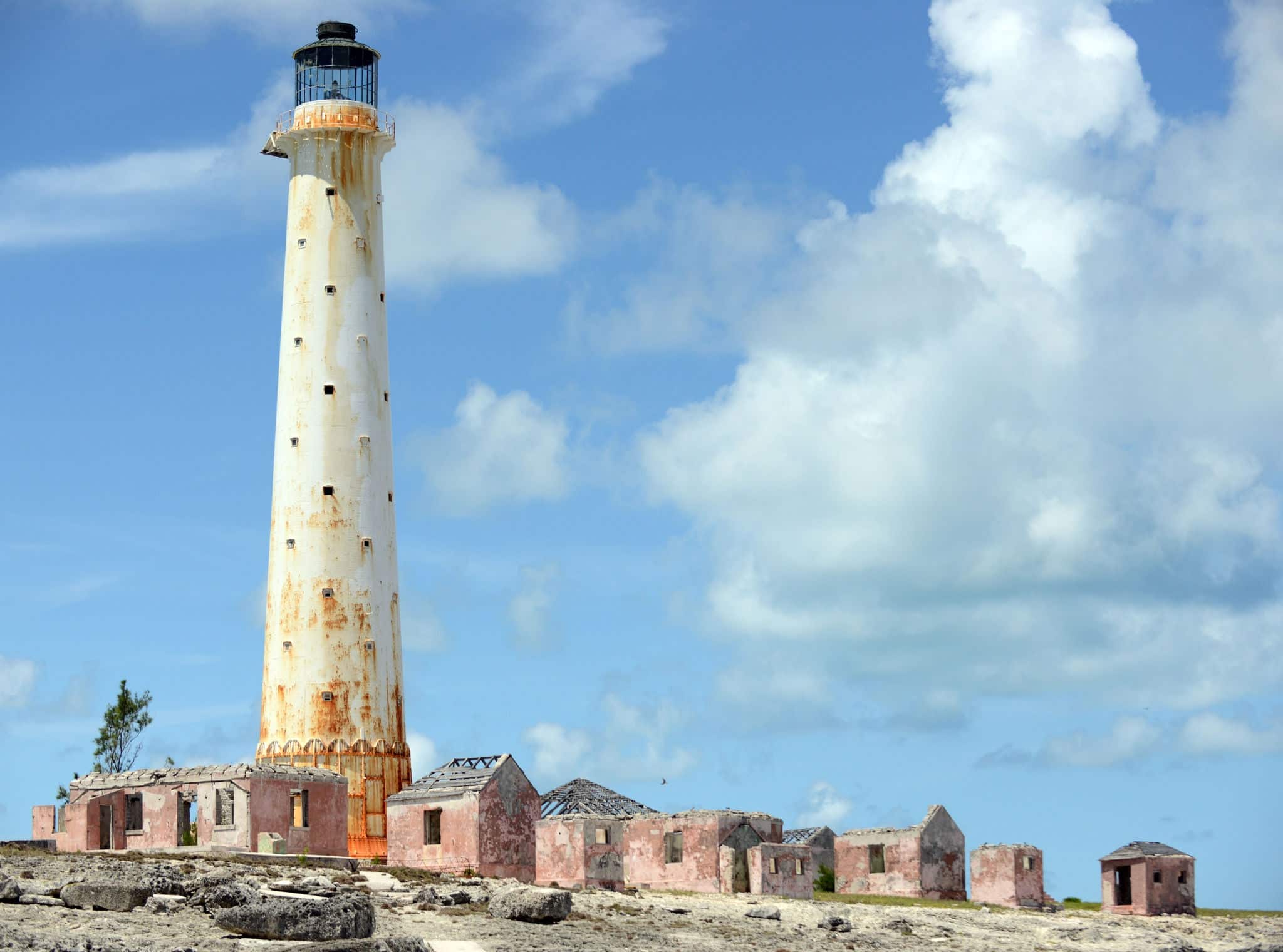 The Lighthouse at Great Isaac is about 18 nautical miles NNE of Bimini in the Bahamas