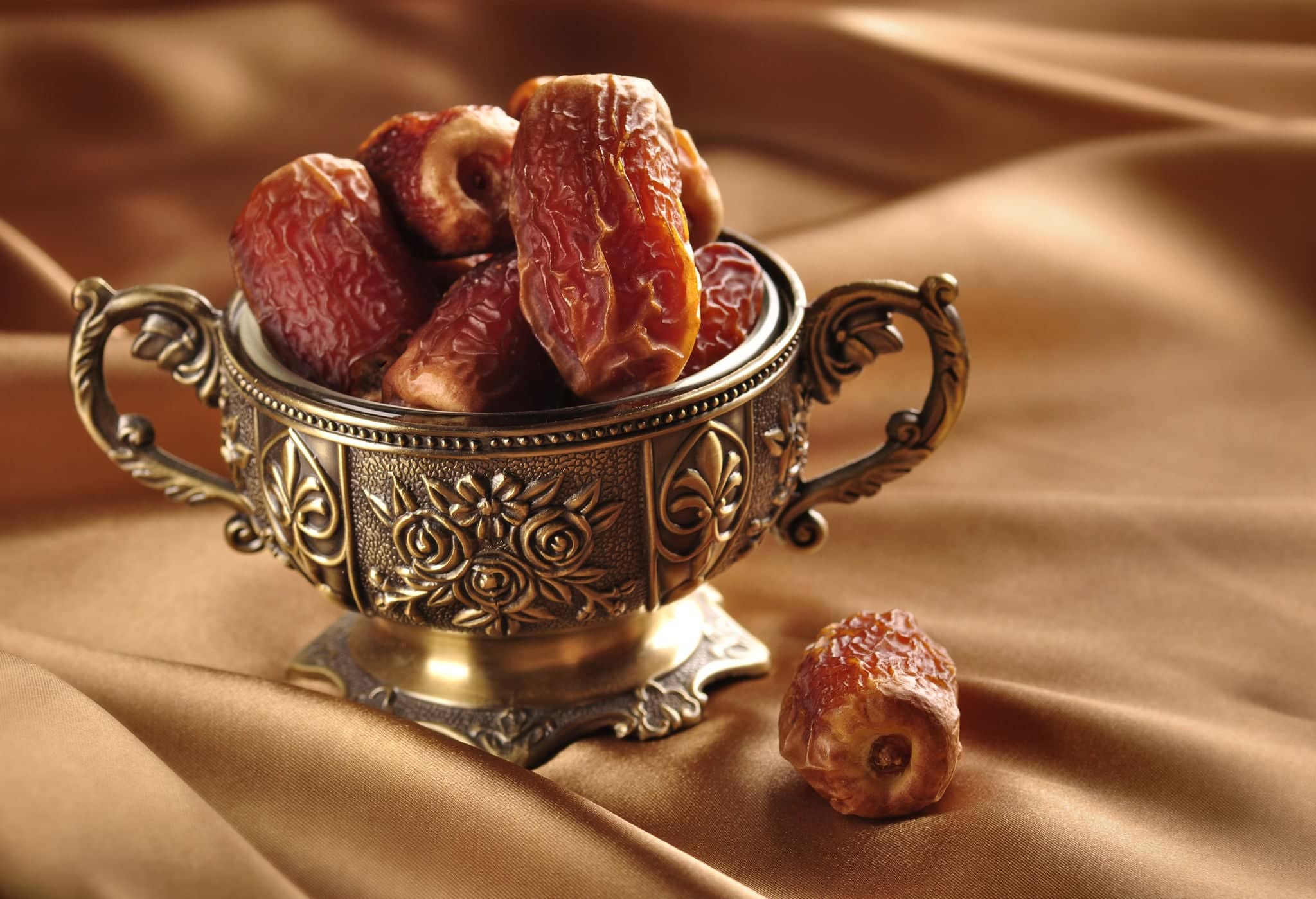 A vintage bowl of dates