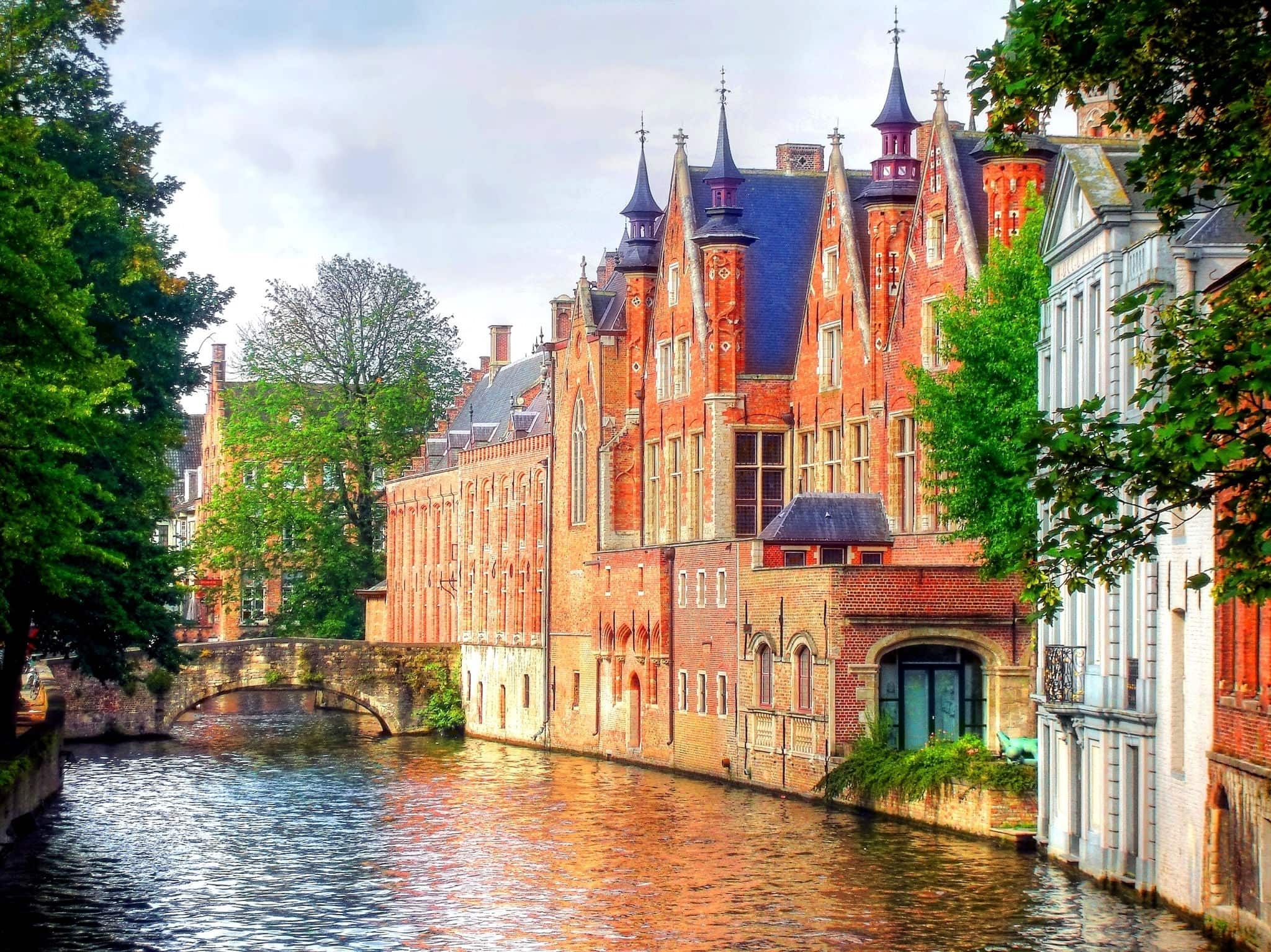 beautiful medieval landmark in the city of Bruges, Belgium