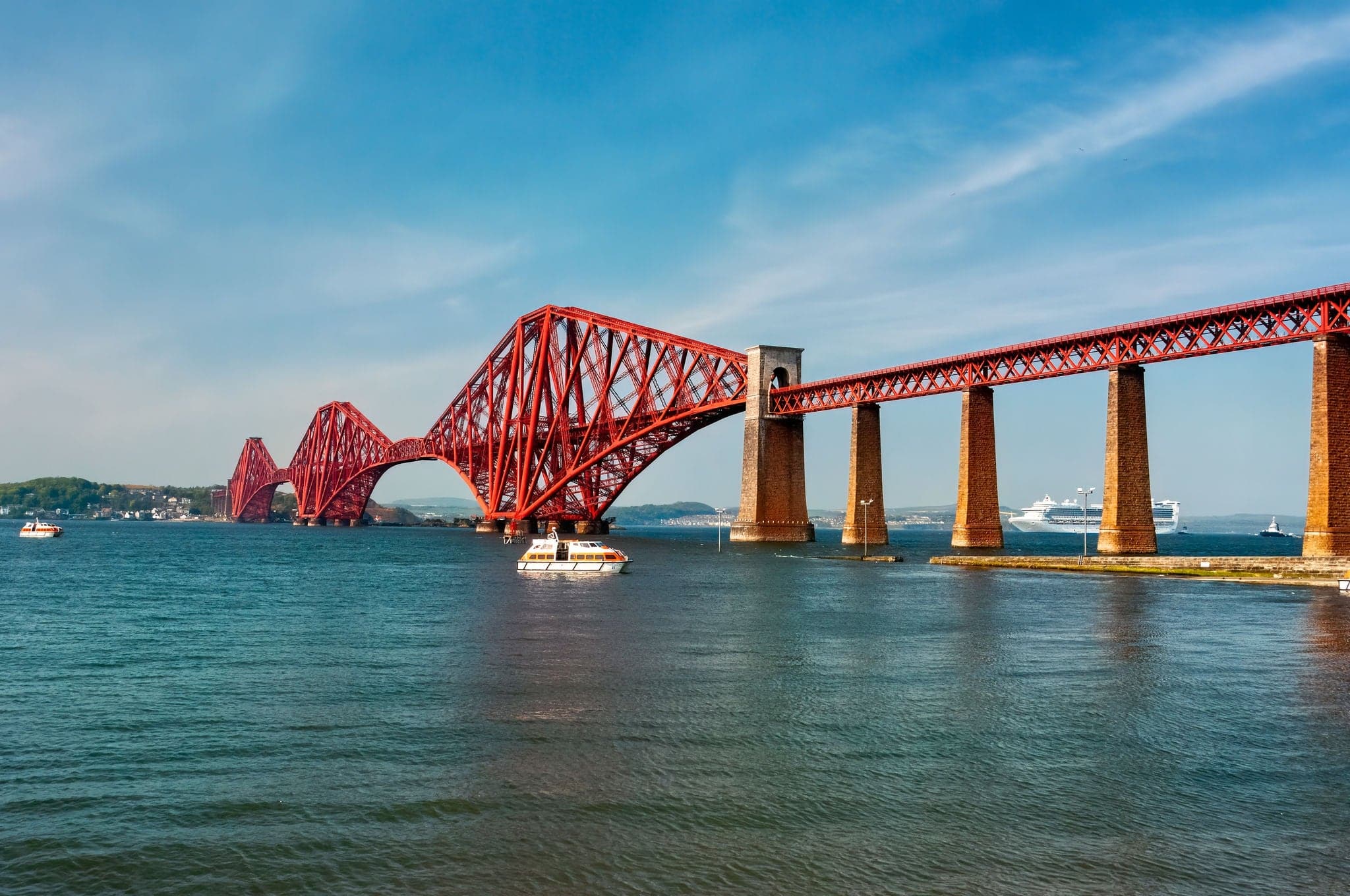 The Forth Rail Bridge at South Queensferry near Edinburgh Lothian Scotland UK GB EU Europe