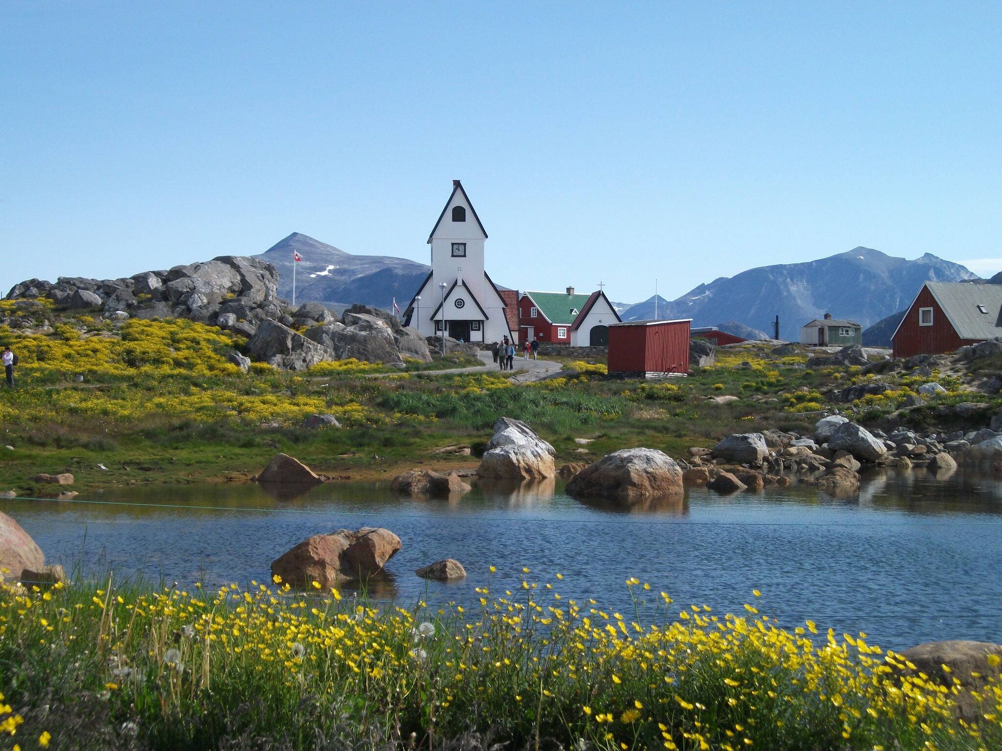 iglesia en Nanortalik, Groenlandia.