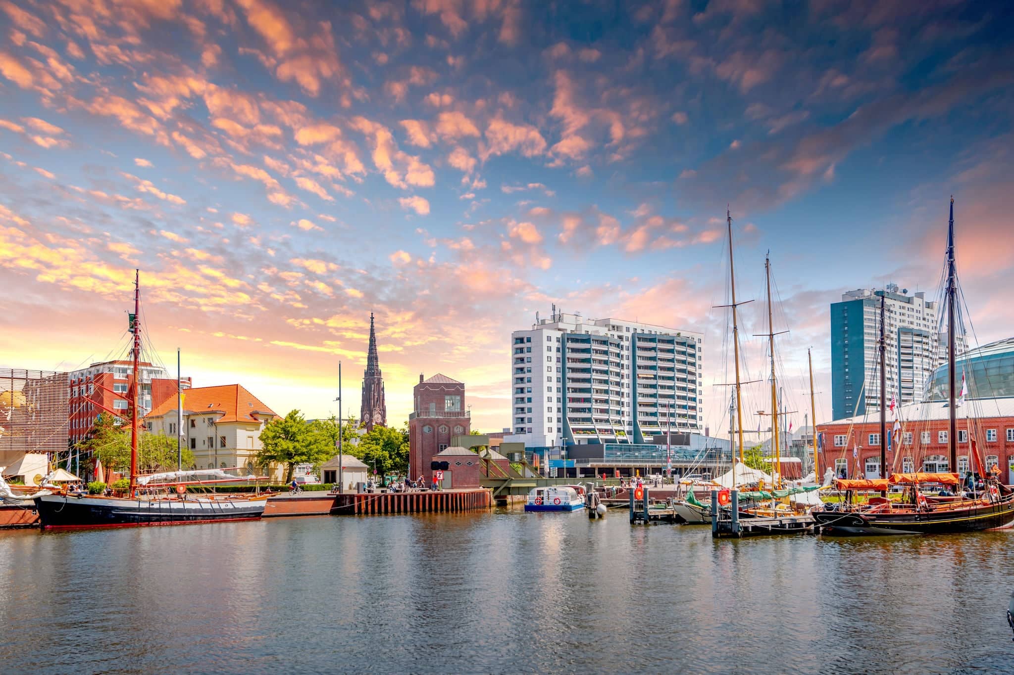 Marina city of Bremerhaven, Germany