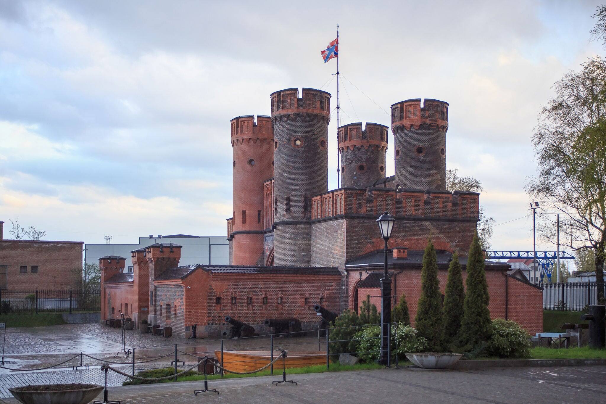 The neo-gothic gate of the fortress Friedrichsburg in Kaliningrad (Konigsberg), Russia. The gate was built from burnt-out bricks in 1852 and is the only surviving element of the former german fortress