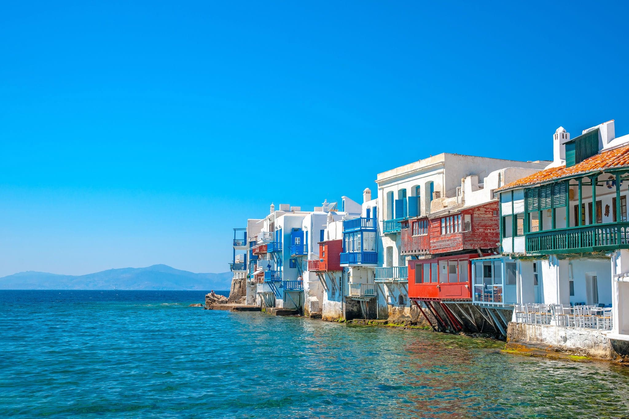 Casas junto al mar
